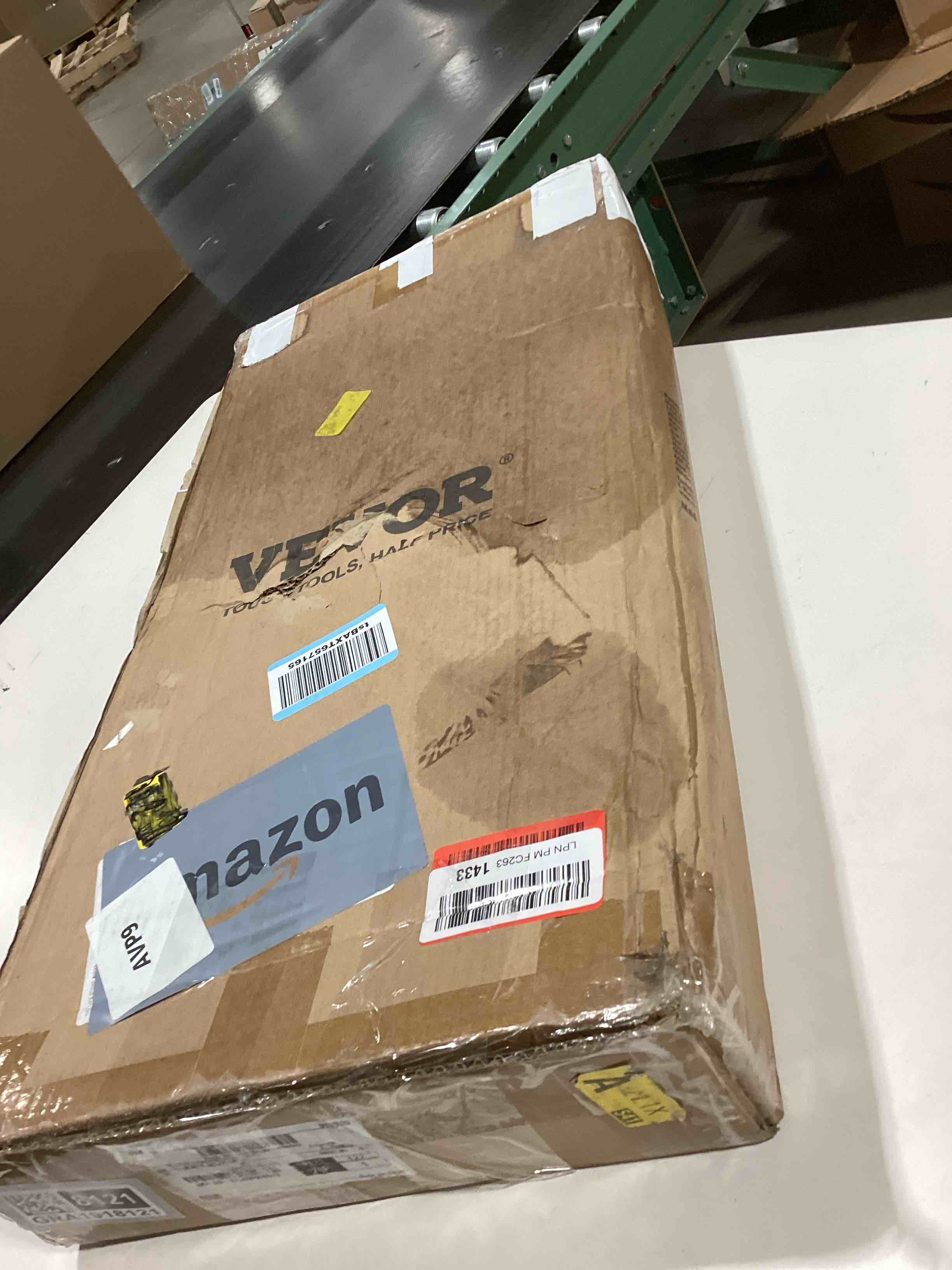 Condition photo showing As Is for VEVOR Kayak Cart, 280lbs Load Capacity with 10 Inch Solid Tires, Heavy Duty Detachable Canoe Trolley Cart with Adjustable Width & Top Foam Protection, for Kayaks with Drain Holes of 2.54cm and Above