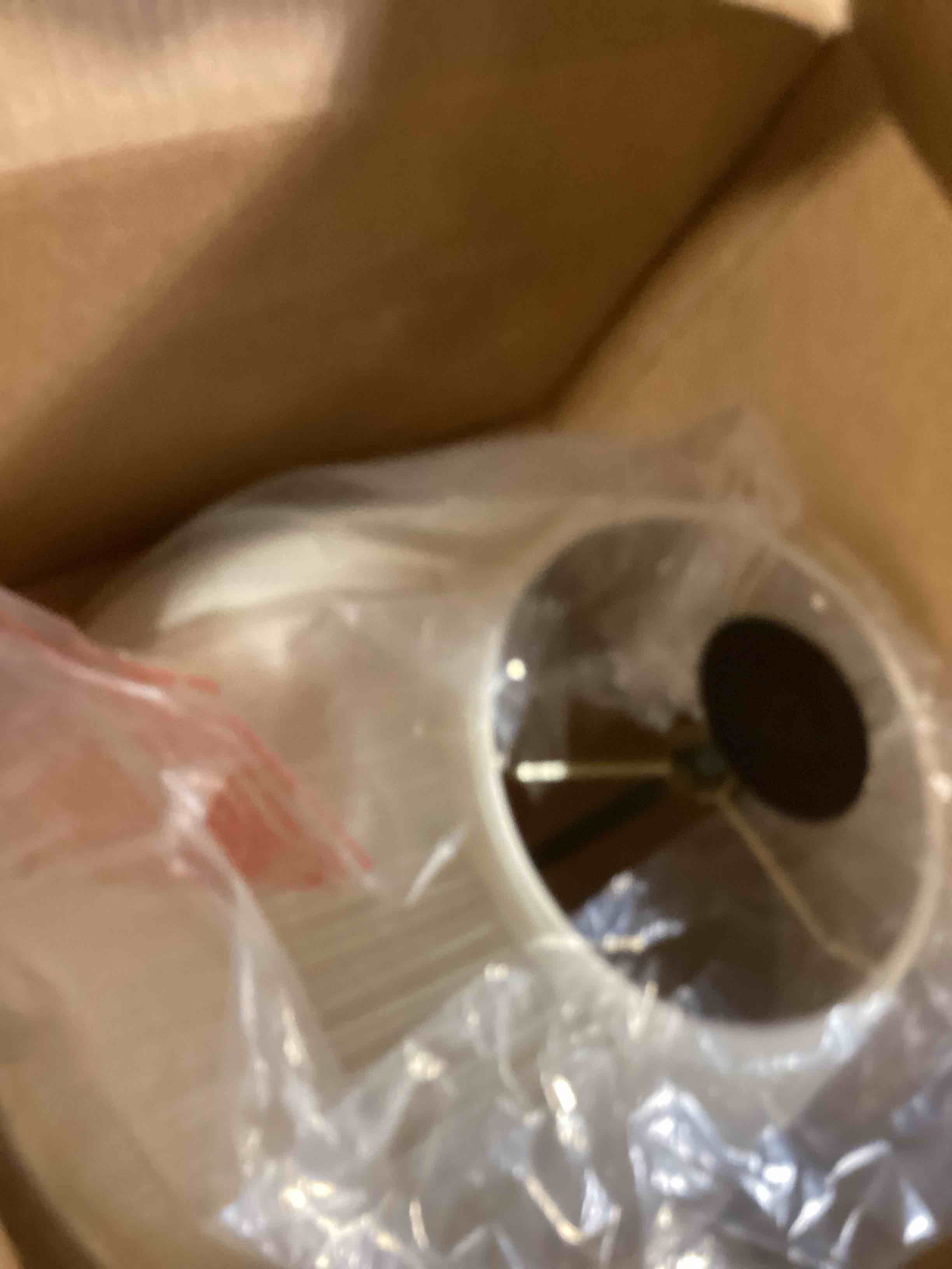 Condition photo showing Good Condition for Aspen Creative 33134, Mushroom Pleated Traditional Spider Lamp Shade, White, 7" Top x 17" Bottom x 11-1/2" Slant 7x17x11.5"