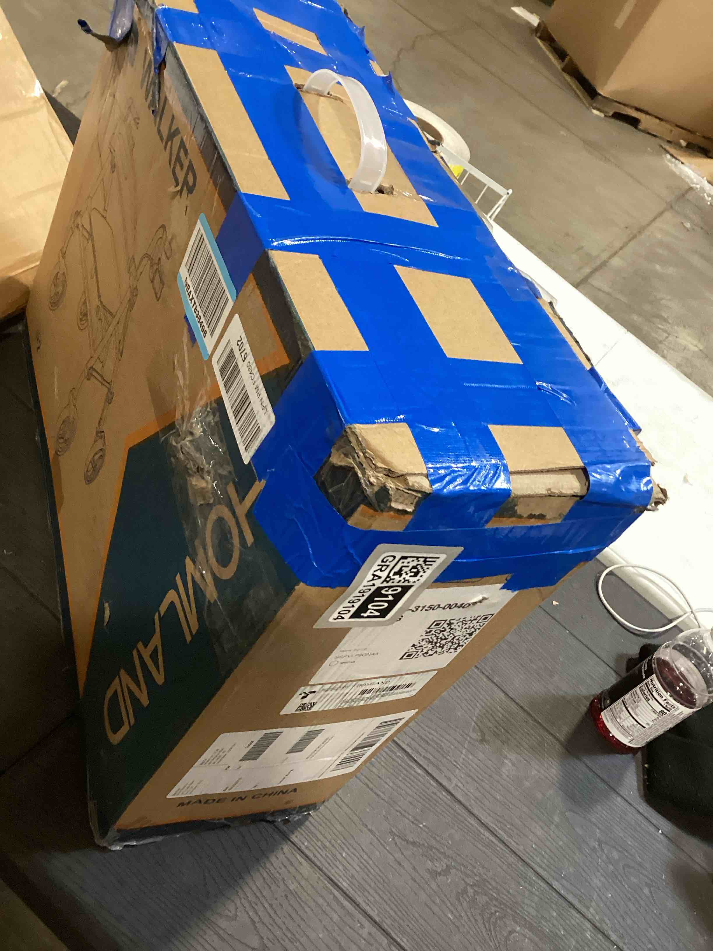 Condition photo showing Good Condition for HOMLAND Foldable Rollator Walkers with Seat for Seniors, 8'' Big Wheels, 350 lb. Weight Capacity, Adjustable Handles and Seat Height, Lightweight Rolling Walker, Gold 350 Pound Champagne Gold