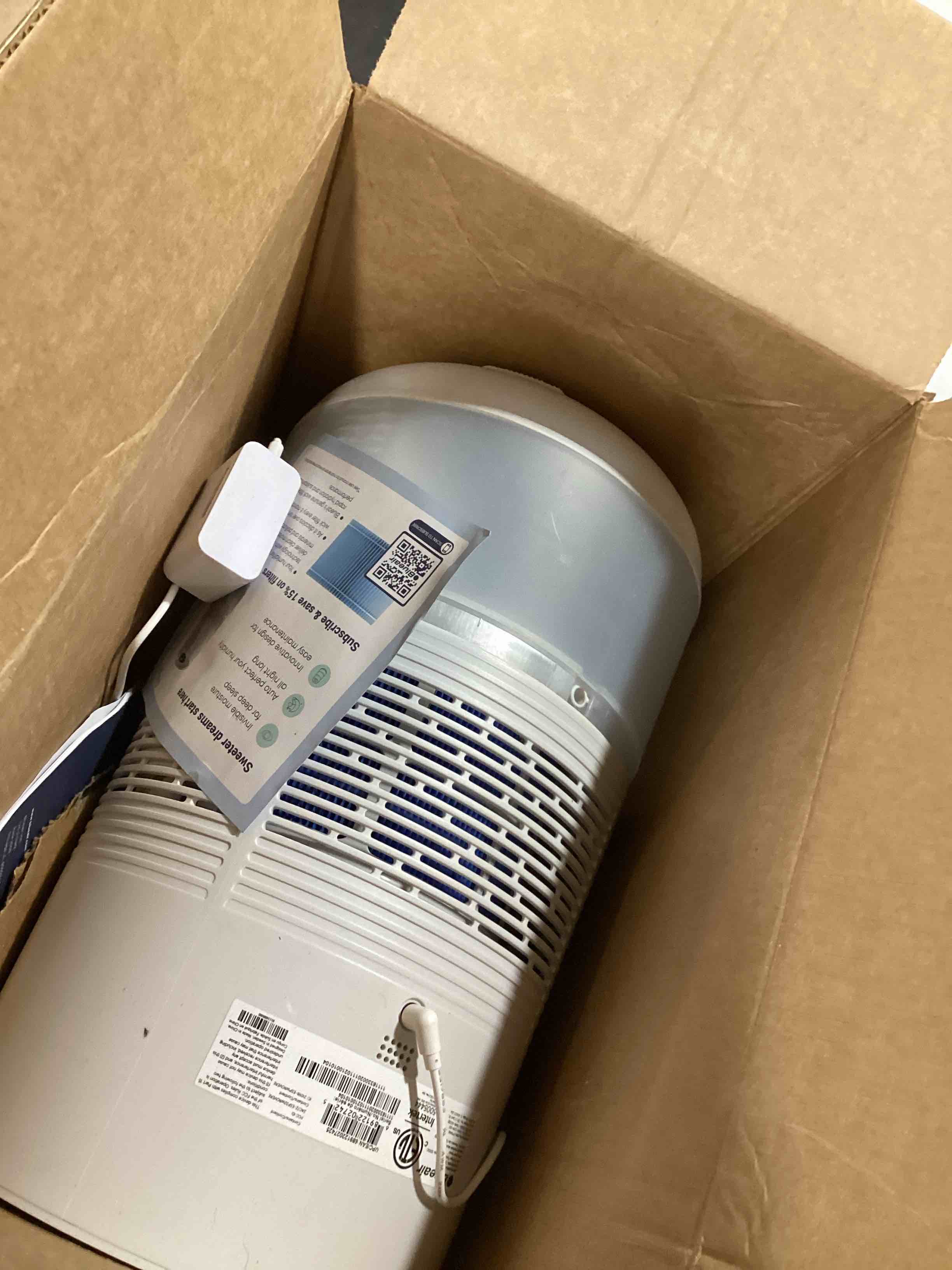 Condition photo showing As Is for BLUEAIR ENERGY STAR Premium Smart Humidifier: 3.5L Dishwasher Safe Tank for Large Room, Better Sleep with Evaporative Tech, Auto & Night Mode, Easy Top Fill, Air Quality Insight with App, Touchscreen