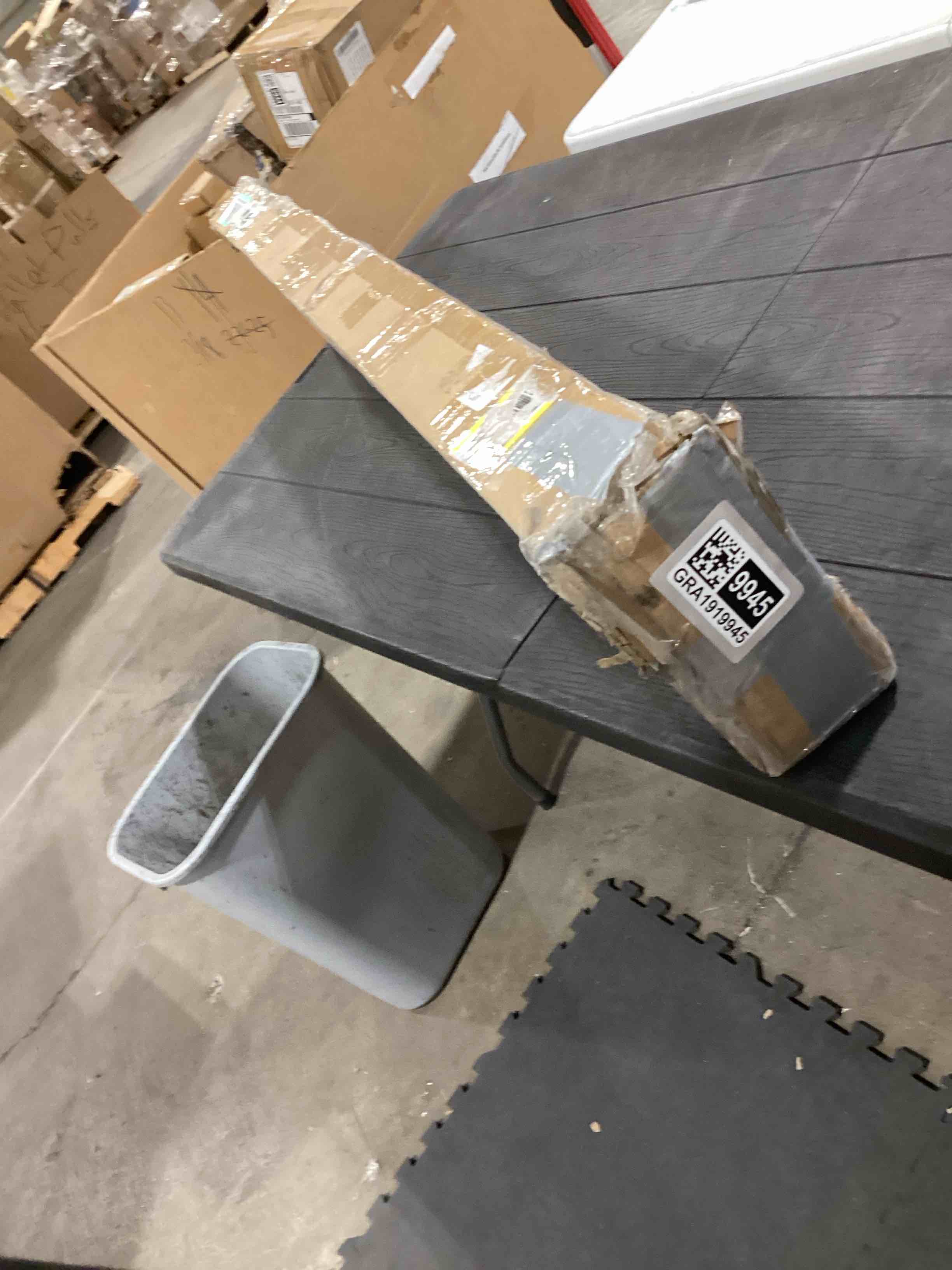 Condition photo showing As Is for CHICOLOGY 2" Cordless Faux Wood Blinds, Room Darkening Smooth PVC Window Blinds, Cordless Lift, Light Control and Privacy, Inside/Outside Mount, Moisture Resistant, Basic White, 46" W x 72" H 46"W x 72"H Basic White