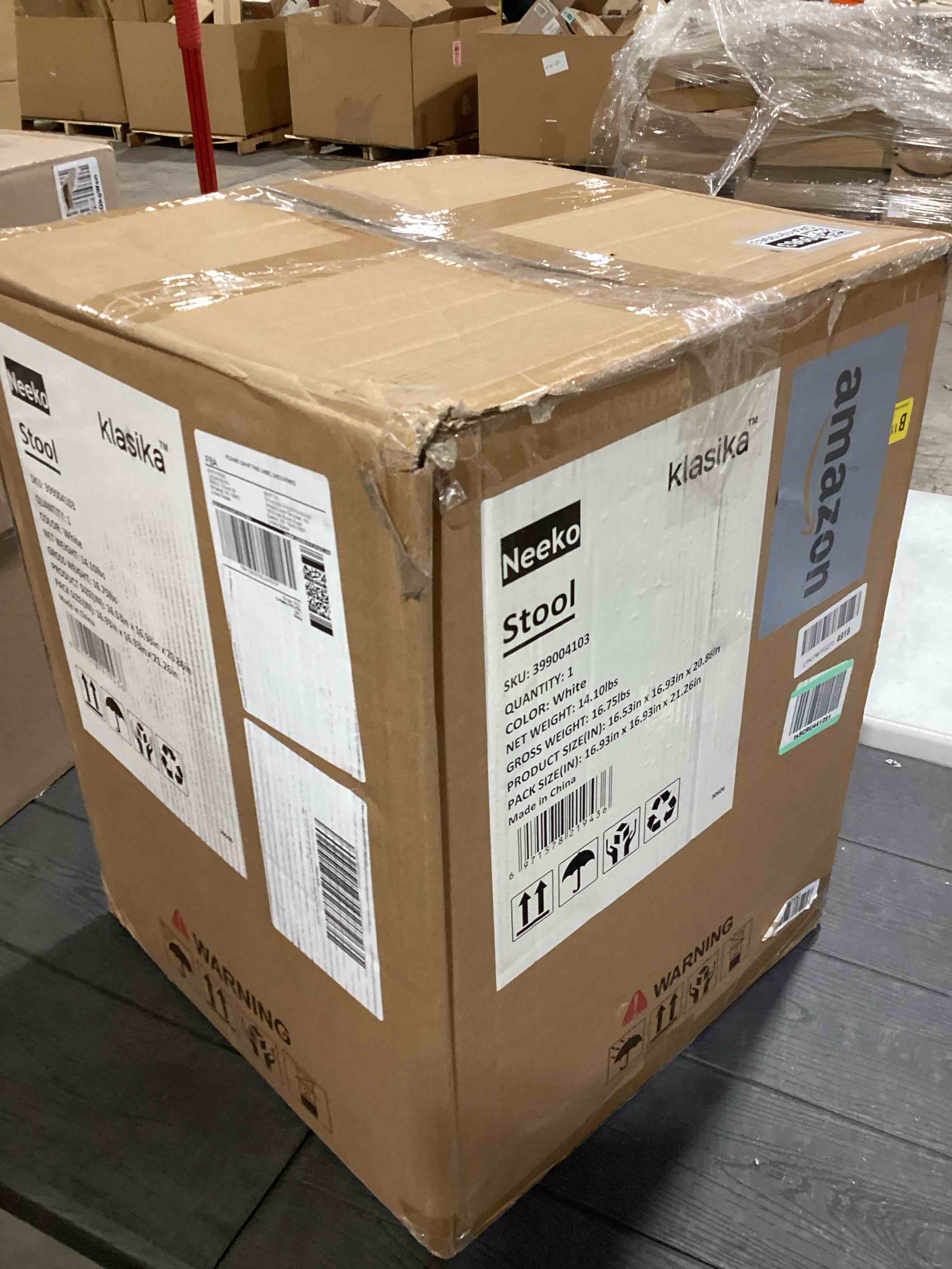 Condition photo showing Good Condition for Round Storage Ottoman, Upholstered Velvet Vanity Stool with Lumbar Support, Swivel Rolling Wheels, Small Foot Stools Coffee Table Padded Seat for Makeup Room, Living Room, Bedroom Beige