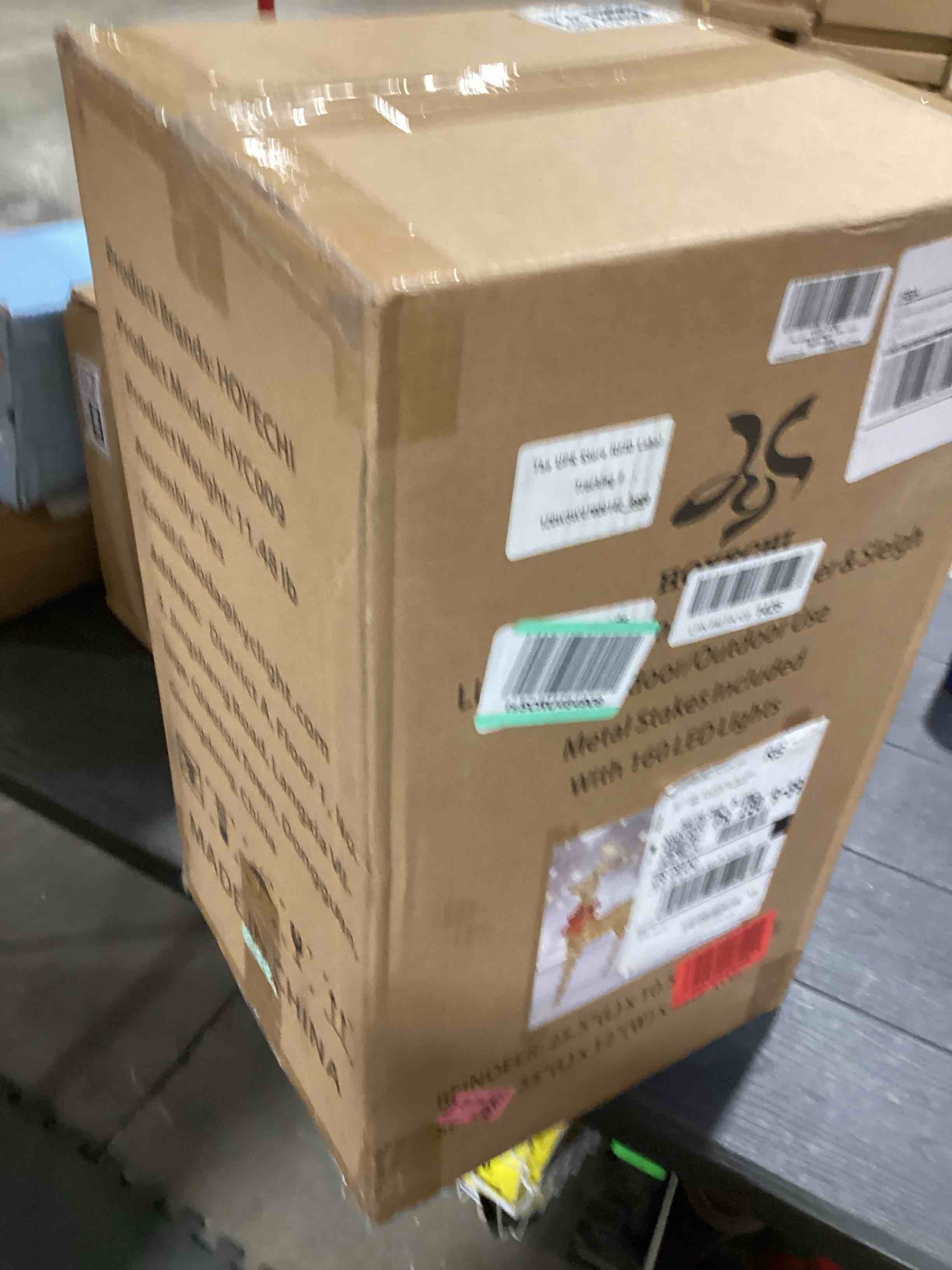 Condition photo showing Good Condition for Lighted Christmas Decorations Reindeer & Sleigh 2 Pcs, HOYECHI Light up Christmas Decor Deer Set for Indoor Home Outdoor Front Yard Porch with LED Lights, Plug, Ground Stakes - White White - 2 Piece