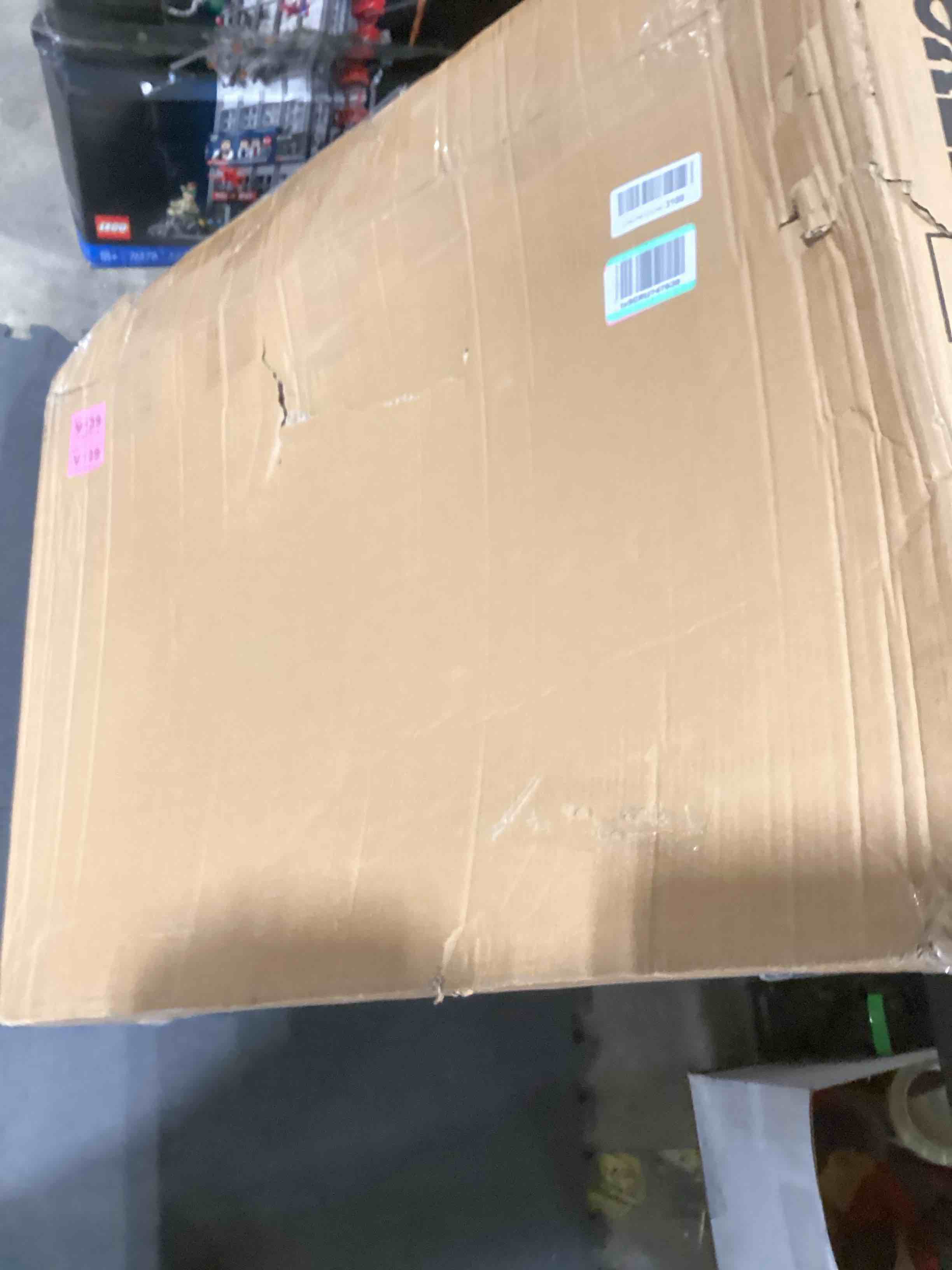 Condition photo showing As Is for CLXEAST 30 Inch Large Wall Clock Modern, Oversized Roman Numeral Decorative Black Metal Wall Clock for Living Room Decor,House Warming Gifts New Home Black Roman Numeral 30 Inch