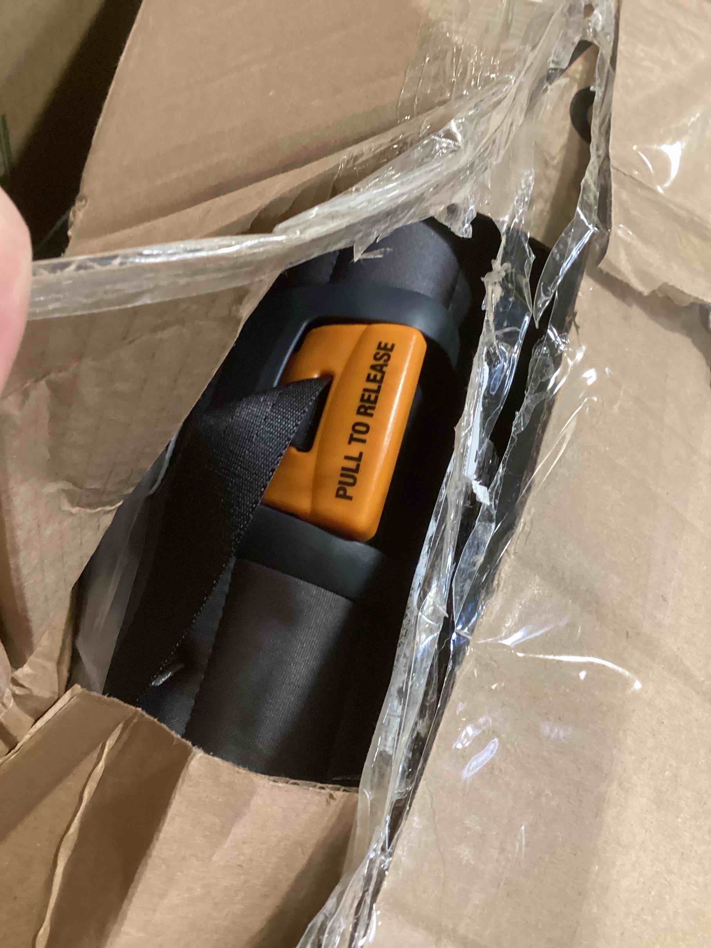 Condition photo showing Good Condition for Chicco GoFit ClearTex Plus Backless Booster Car Seat, Latch Attachment, Quick-Release Latch Removal, Portable Car Booster Seat for Children at Least 4 Years Old and 40-110 lbs | Obsidian/Black