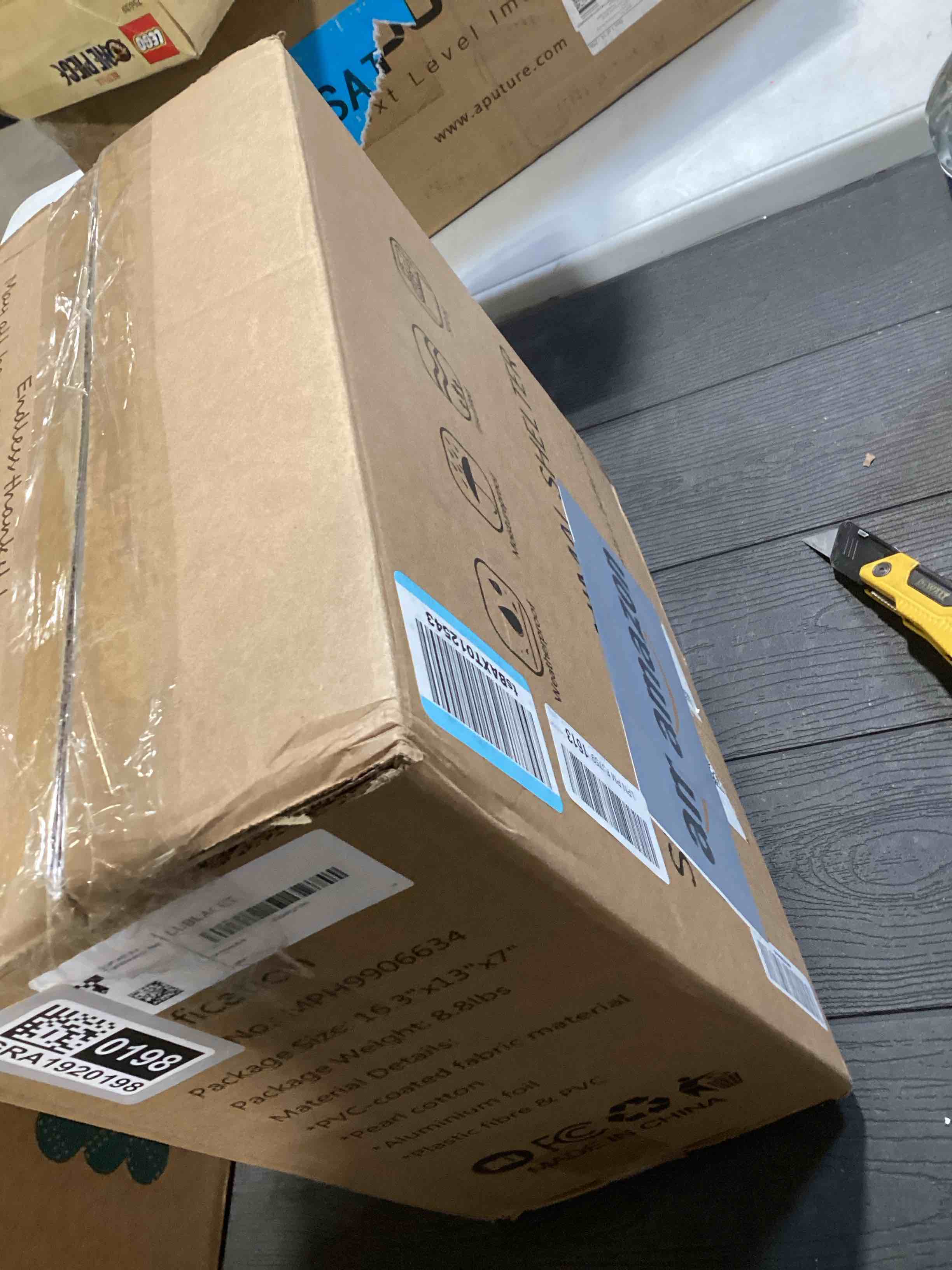 Condition photo showing As Is for Heated Cat House for Outside Insulated in Winter,Super Large,Fully Waterproof,Adjustable Awning,Escape Door,Indoor Outdoor Cat Shelter for Feral Stray Barn Cat to Stay Warm&Dry,Black/Gray,XXL Size 28.2"L x 16.2"W x 19.3"H Black/Gray