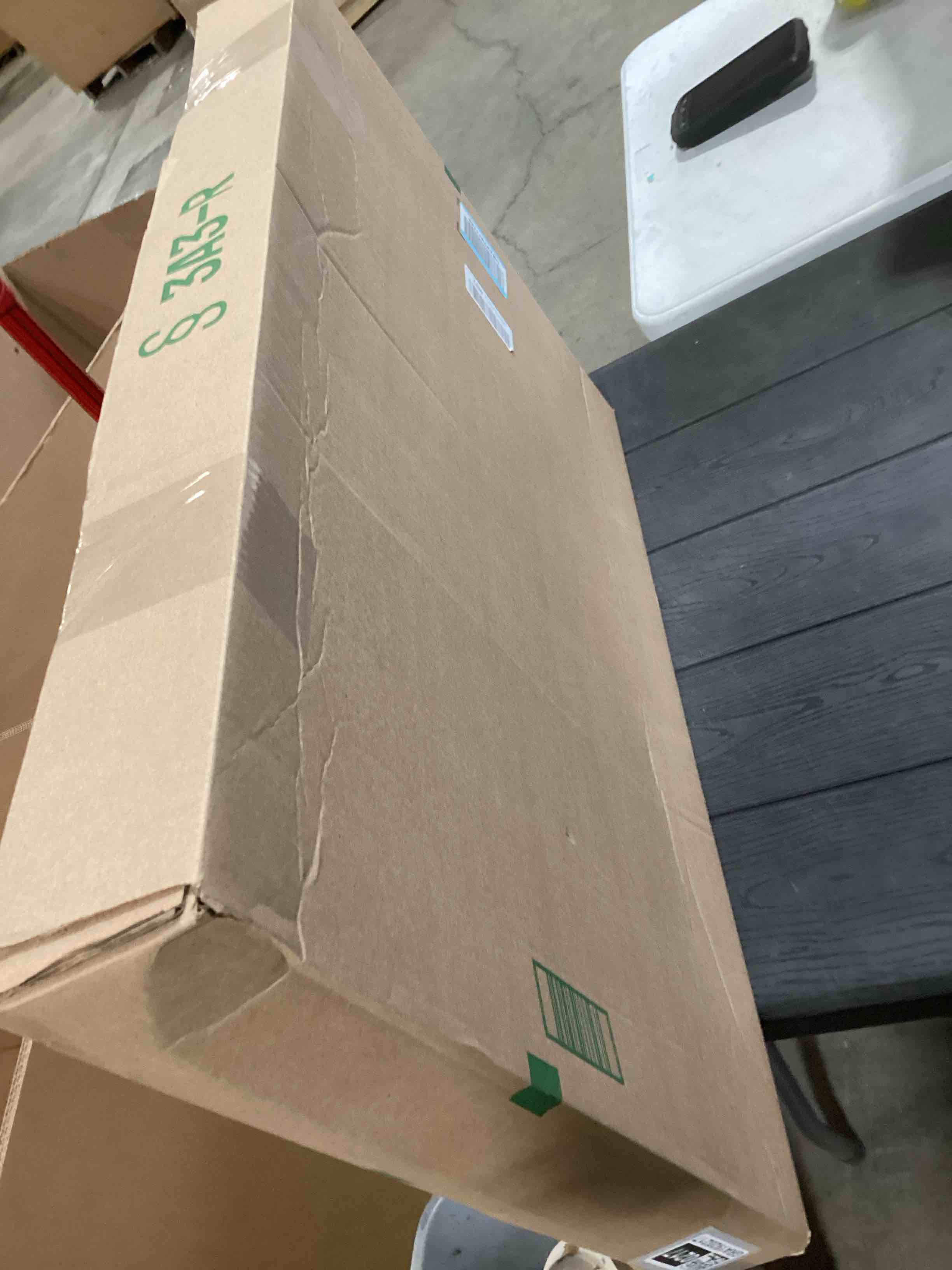 Condition photo showing As Is for Ottomanson Easy Clean, Waterproof Non-Slip Indoor/Outdoor Rubber Doormat, 18" x 30", Black