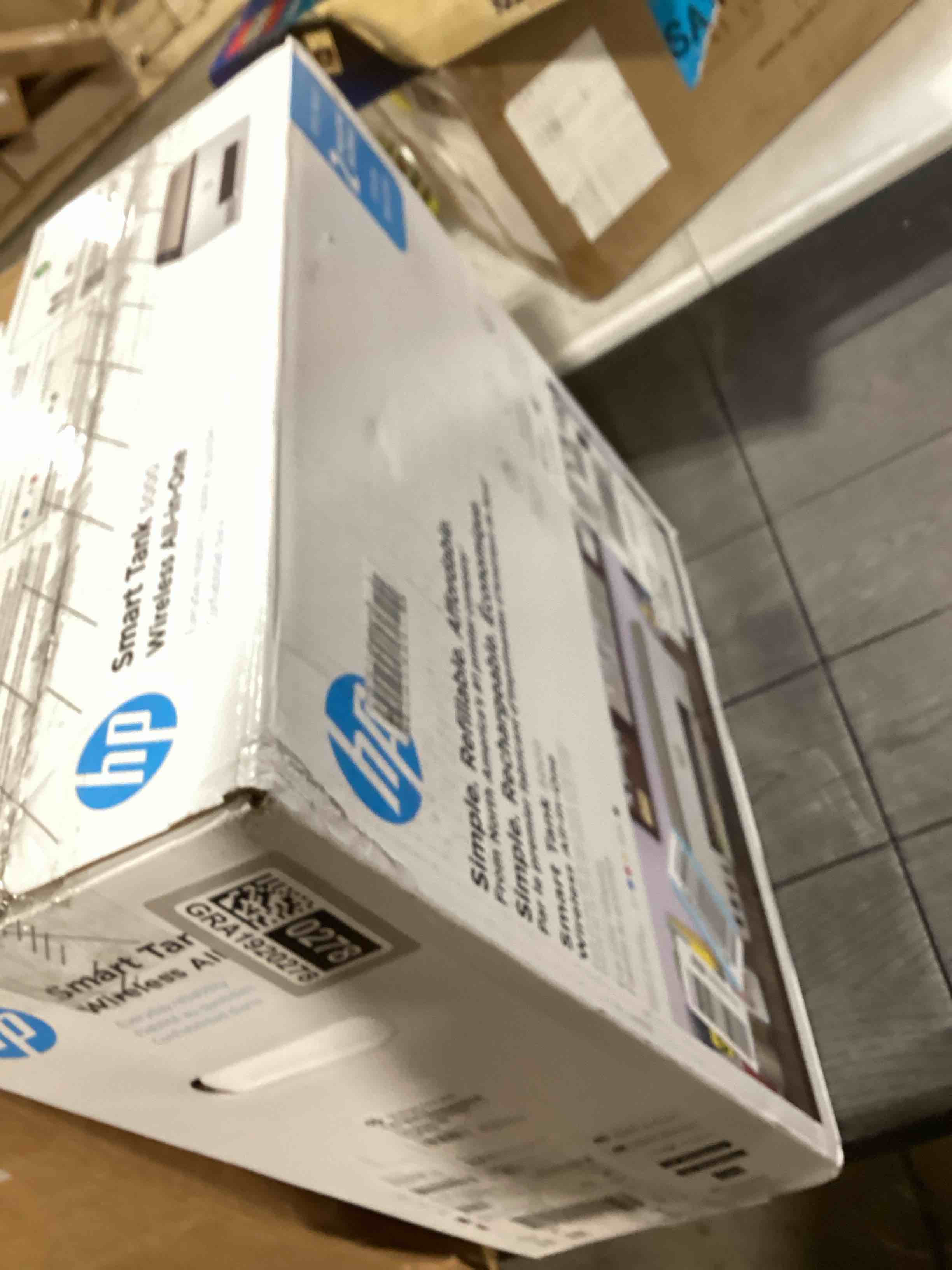 Condition photo showing As Is for HP Smart Tank 5000 Wireless All-in-One Ink Tank Printer, Scanner, Copier with 2 years of ink included, Best-for-home, Cartridge-free, Refillable, AI-enabled (5D1B6A)
