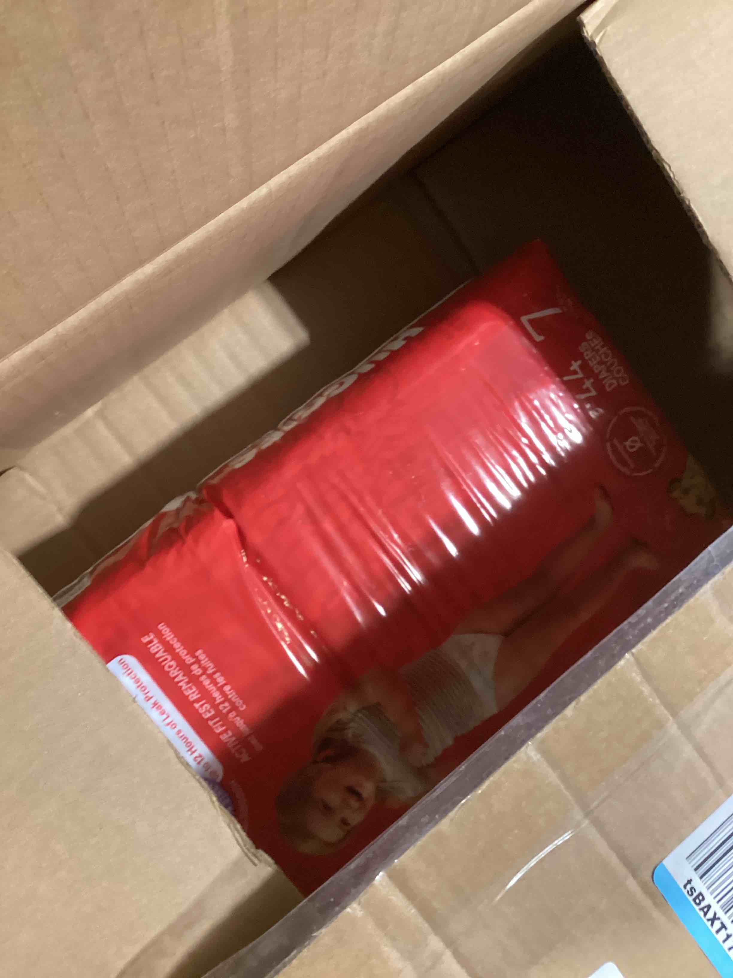 Condition photo showing As Is for Huggies Size 7 Diapers, Little Movers Baby Diapers, Size 7 (41+ lbs), 88 Count (2 Packs of 44), Packaging May Vary Size 7 88