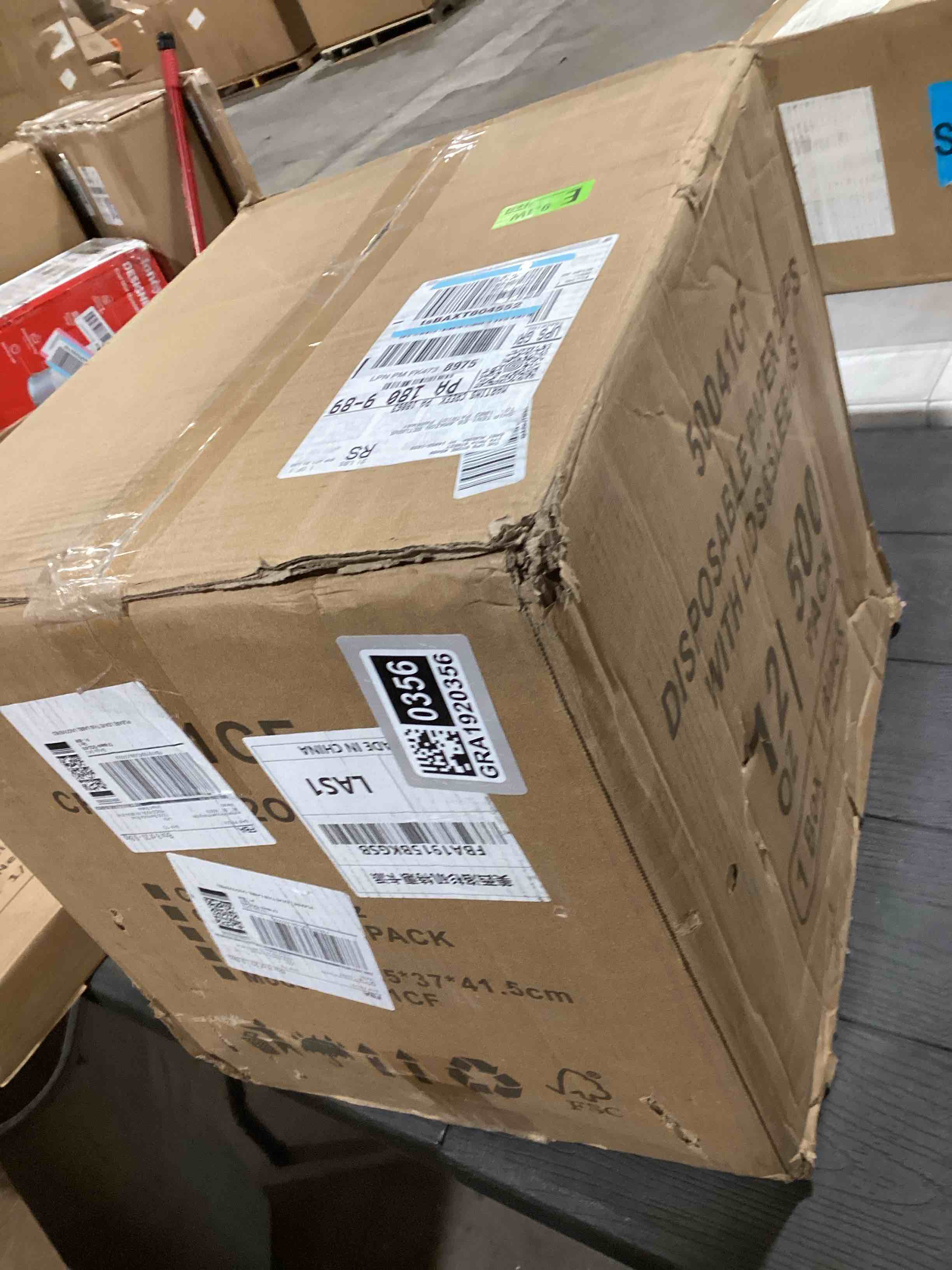 Condition photo showing Good Condition for 500 Pack 12 oz Disposable Paper Coffee Cups with Lids and Sleeves, Leak-free Disposable Insulated Paper Cups for To Go Hot or Cold Beverages(Black)