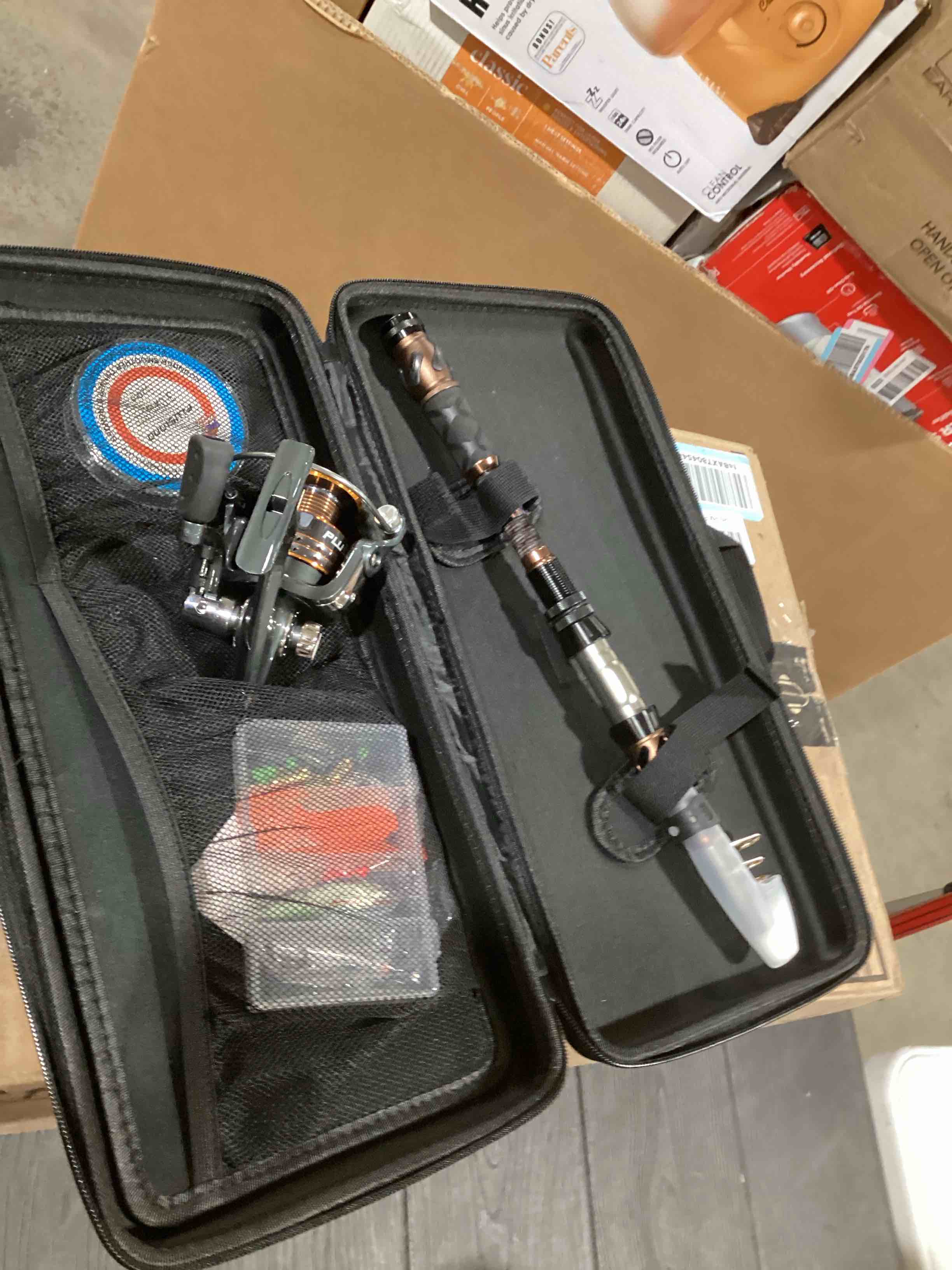 Condition photo showing Good Condition for PLUSINNO Fishing Rod and Reel Combos - Carbon Fiber Telescopic Fishing Pole - Spinning Reel 12 +1 Shielded Bearings Stainless Steel BB