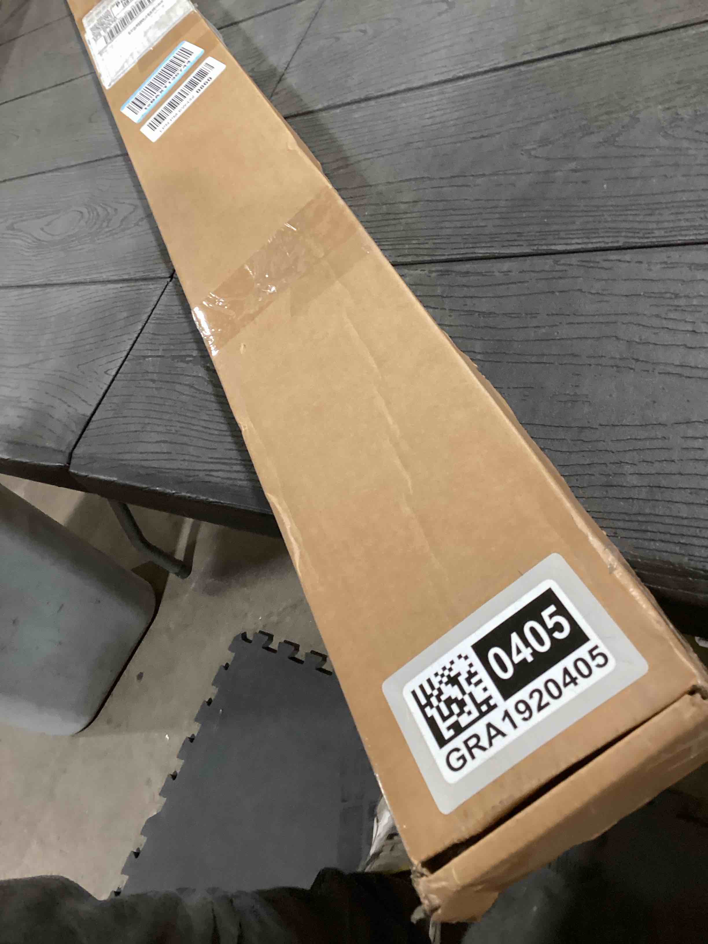 Condition photo showing As Is for BlastHome® Non-Adjustable Luxury Curtain Rods for Windows, 1 ¼” Rod Set, 4 foot Fixed Length, Tuxedo Black Single Rod Tuxedo Black 4 foot