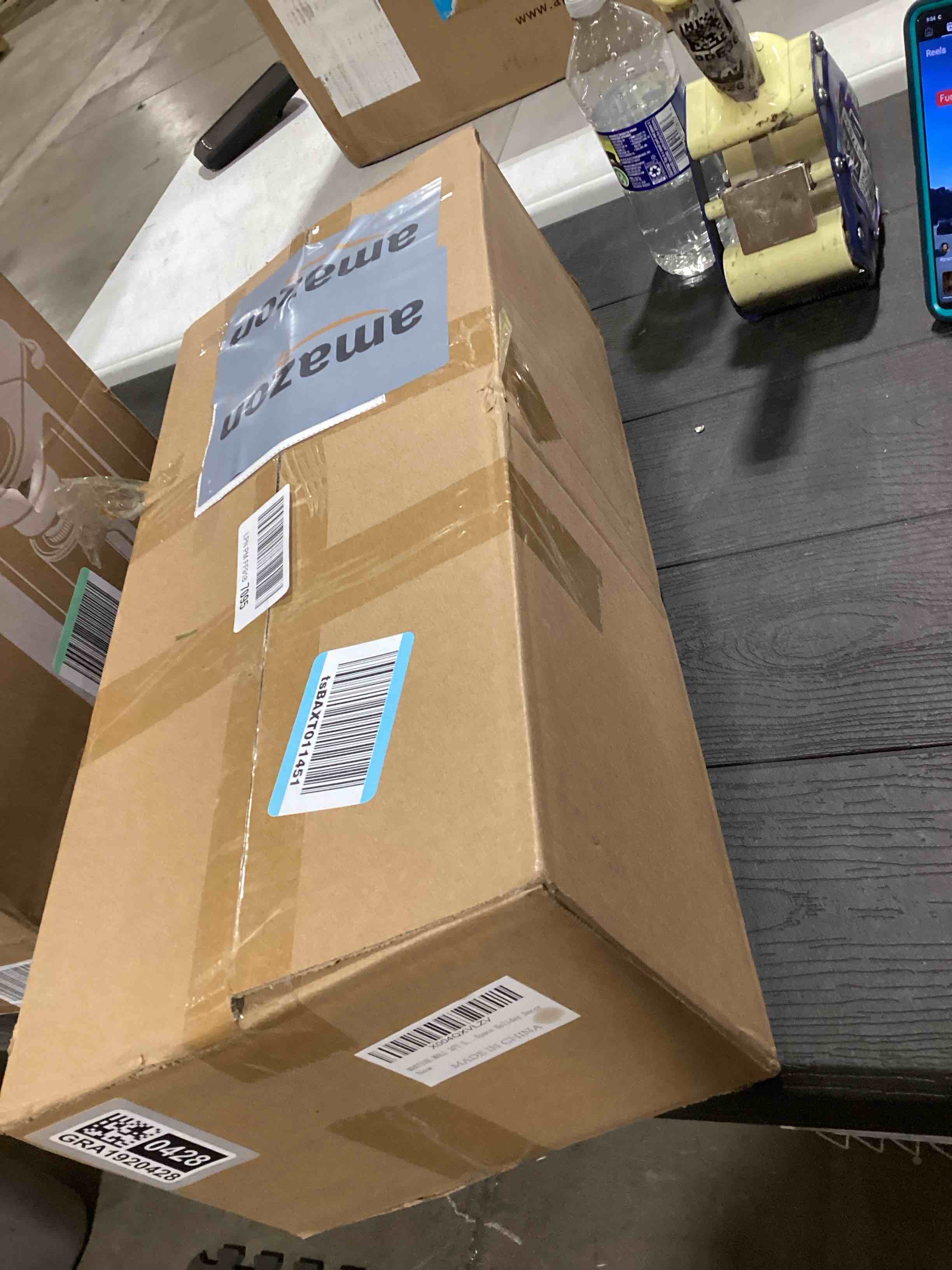 Condition photo showing As Is for MARTINE MALL Pre-Decorated 3FT Small Christmas Tree with 50 LED String Lights, Artificial Mini Tabletop Christmas Tree Cute Little Xmas Trees with Red Hanging Ornaments for Home Small Space Holiday