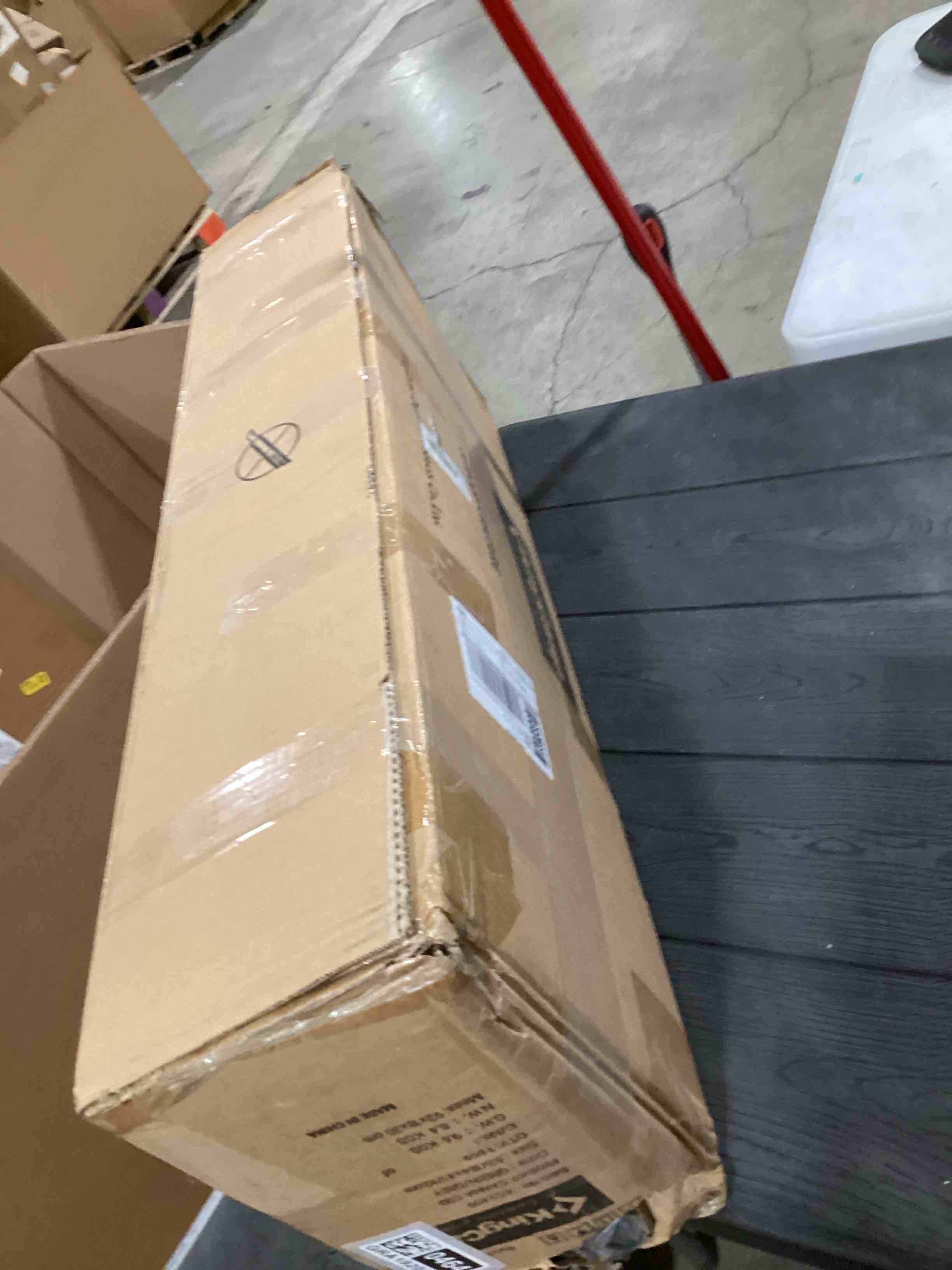 Condition photo showing As Is for KingCamp 3 Person Camping Chair, Oversized 660lbs Heavy Duty Loveseat for Adults Portable Folding XL 2 Person Couch Padded Comfortable Three Seat with Cup Holder for Outdoor Lawn Backyard, Green/Grey L 3 Person Green/Grey 3 person L