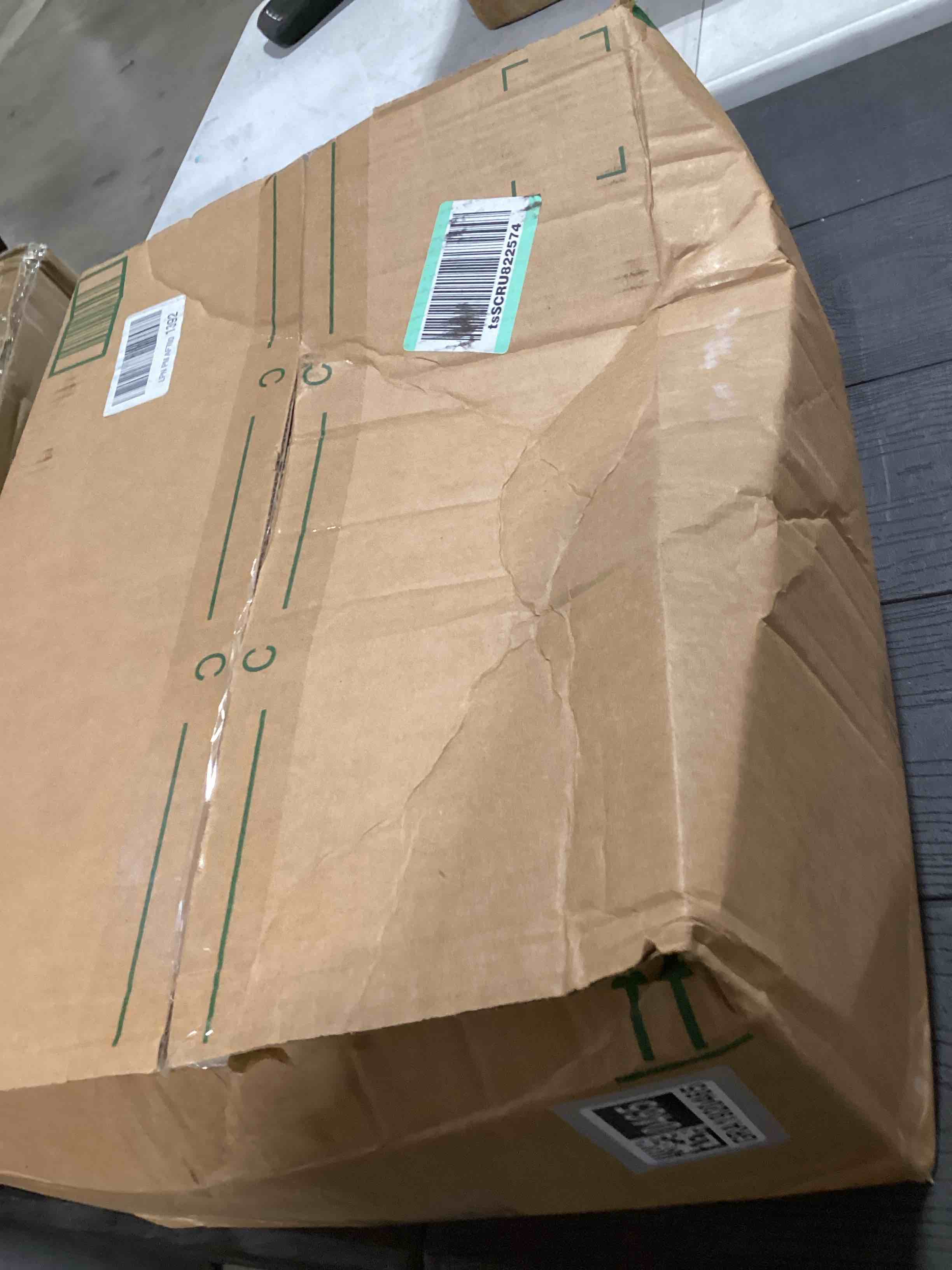 Condition photo showing As Is for Buddeez Bread Buddy for Wide Pan Loaves, Bread Box, Bread Container, Fresh Home Made Bread Storage Dispenser – White Lid