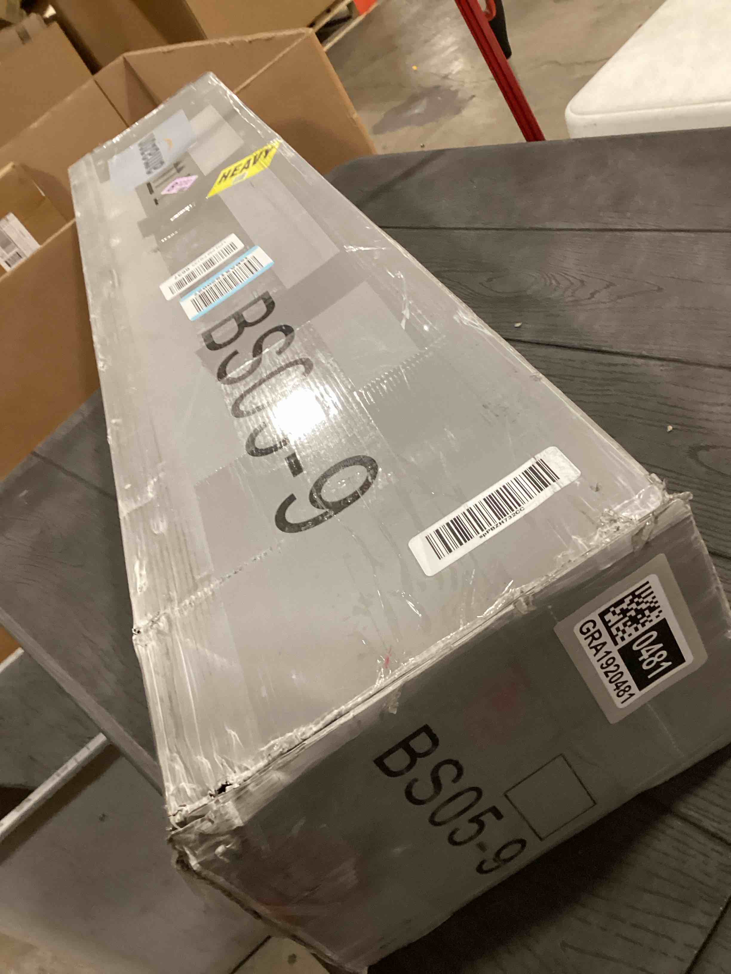 Condition photo showing As Is for Box Springs King 9 Inch High Profile King Size Box Spring Strong Metal Frame Mattress Foundation with Fabric Cover, Box Spring King Size Bed, Easy Assembly 9 Inch King