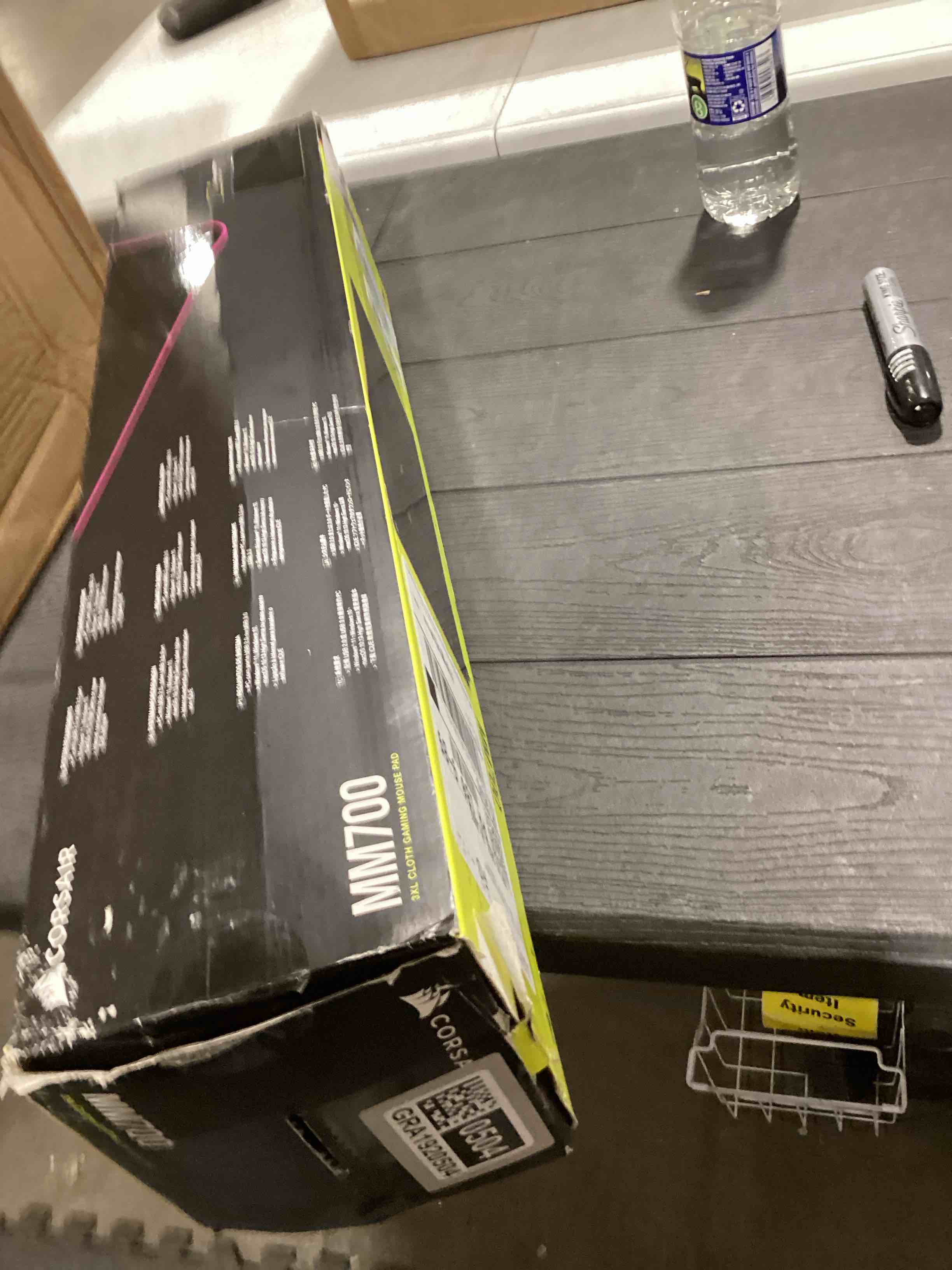 Condition photo showing As Is for Corsair MM700 RGB Extended 3XL Cloth Gaming Mouse Pad/Desk Mat - Massive 1,220mm x 610mm (48” x 24”) Cloth Surface, 360° Three-Zone RGB Lighting, Two USB Ports - Black 24L x 48W inches