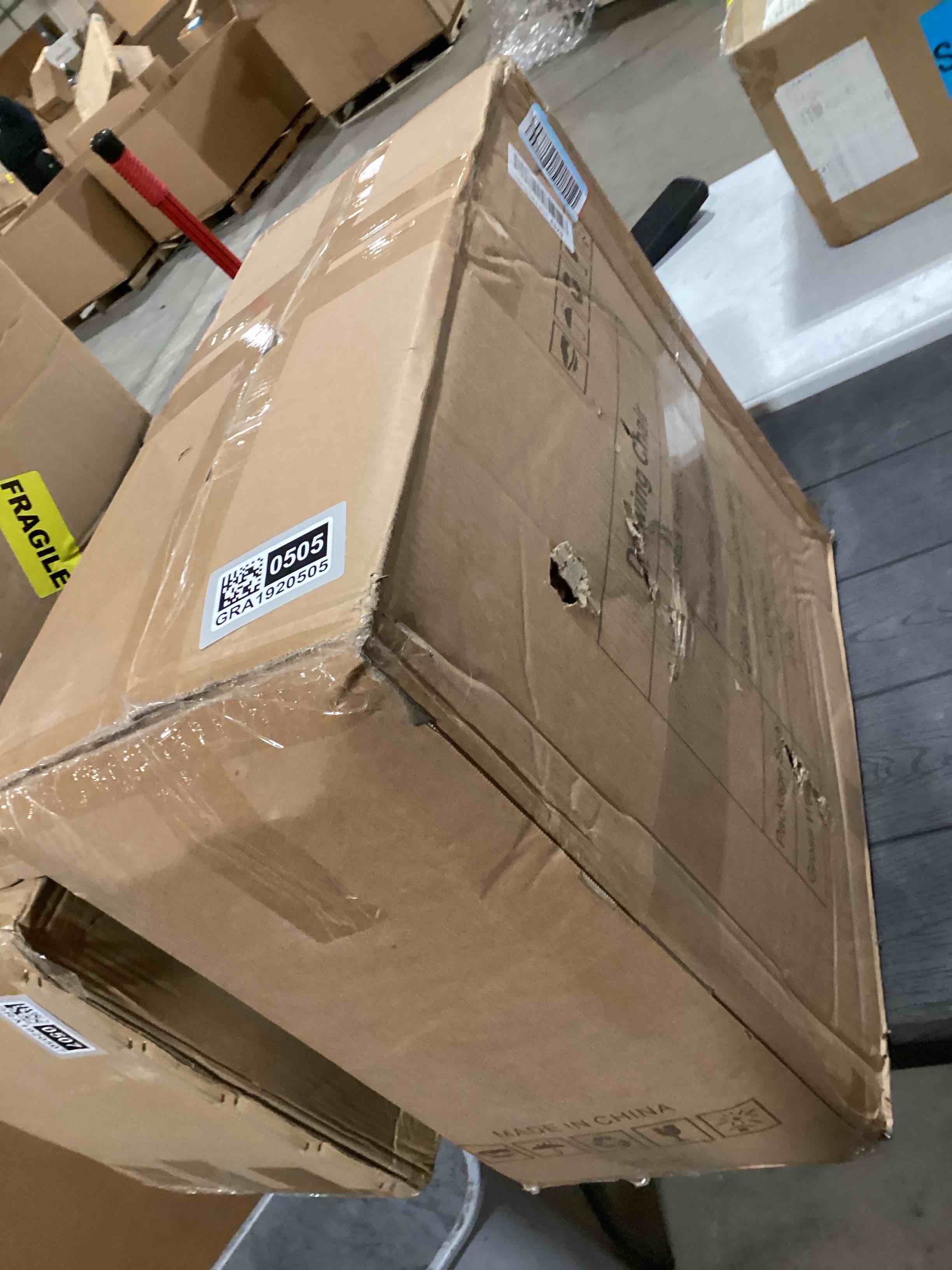 Condition photo showing As Is for Ergonomic Drafting Chair, Tall Office Chair with Flip-up Armrests, Breathable Mesh High Desk Chair with Lumbar Support Adjustable Footrest Ring for Standing Desk Black