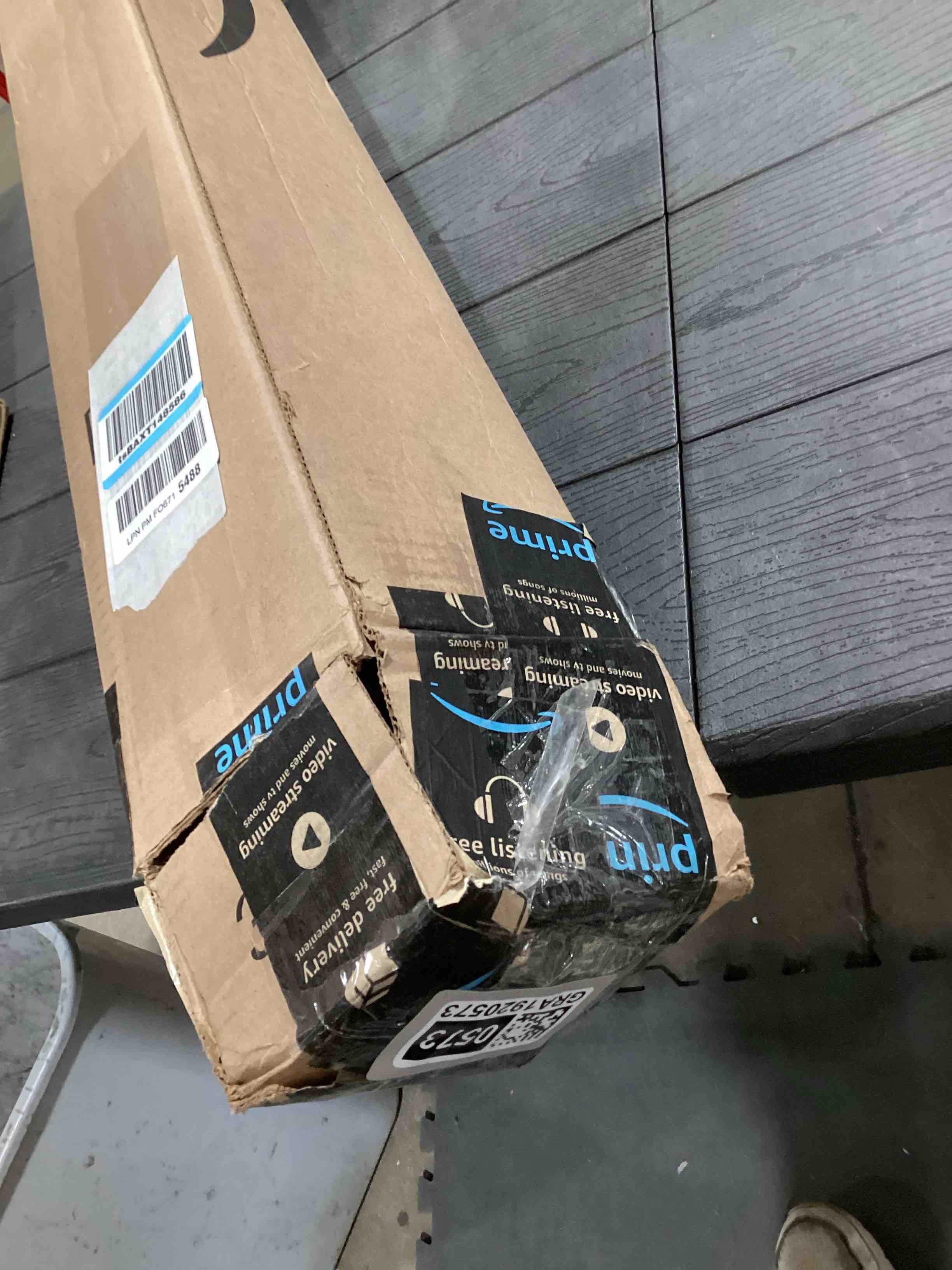 Condition photo showing As Is for AOSKY Cordless Roller Shades Blackout Blinds for Windows Room Darkening Rolled Up Shades with Spring System, UV Protection Window Shades Door Blinds for Home and Office (23" W x 72" H, Black)