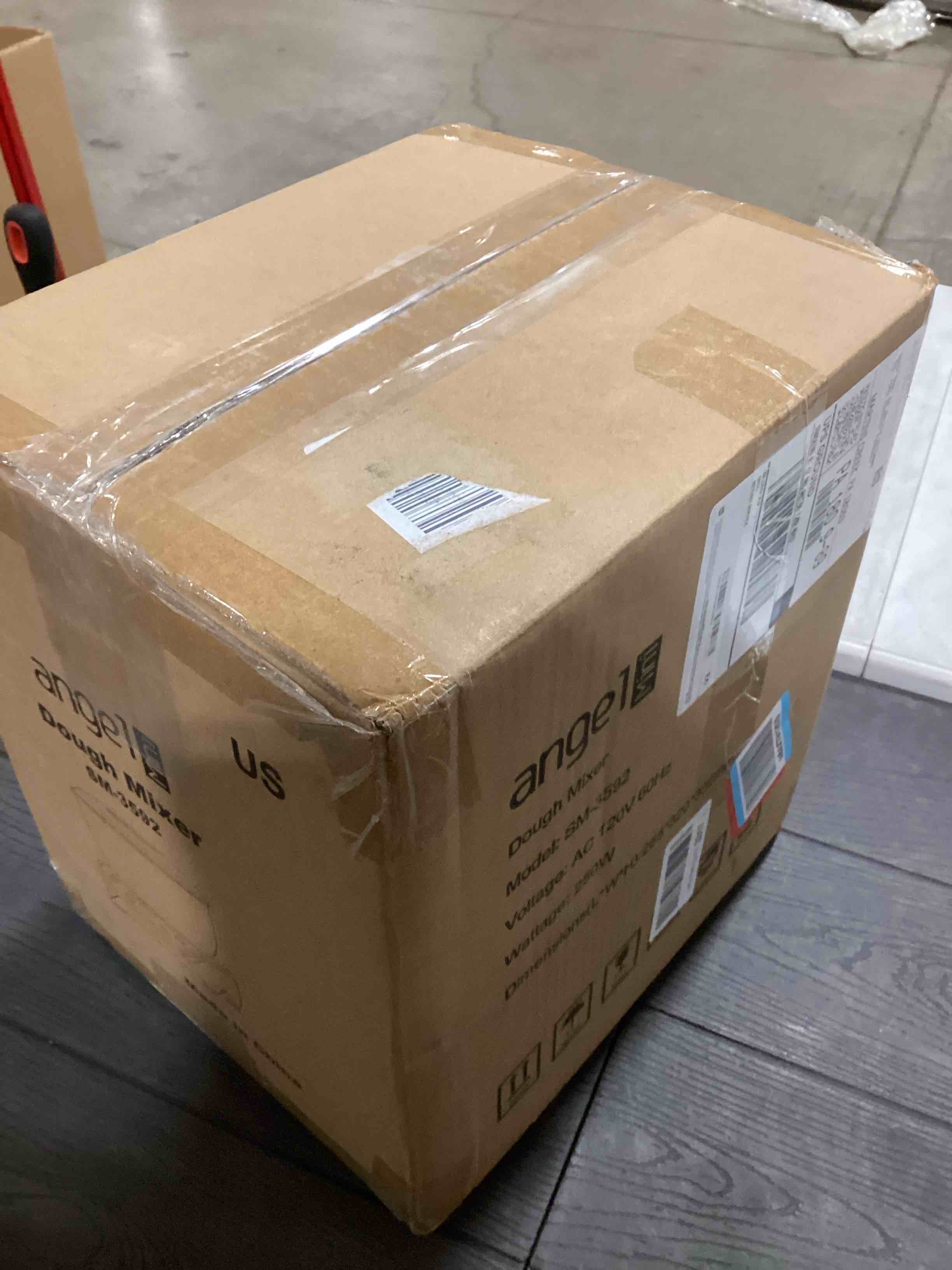 Condition photo showing As Is for Mini Angel Electric Dough Maker with Ferment Function, 5.5QT Dough Mixer Machine with 304 Stainless Steel Bowl, Face-up Touch Panel, Household Flour Kneading Machine for Pizza Bread, White