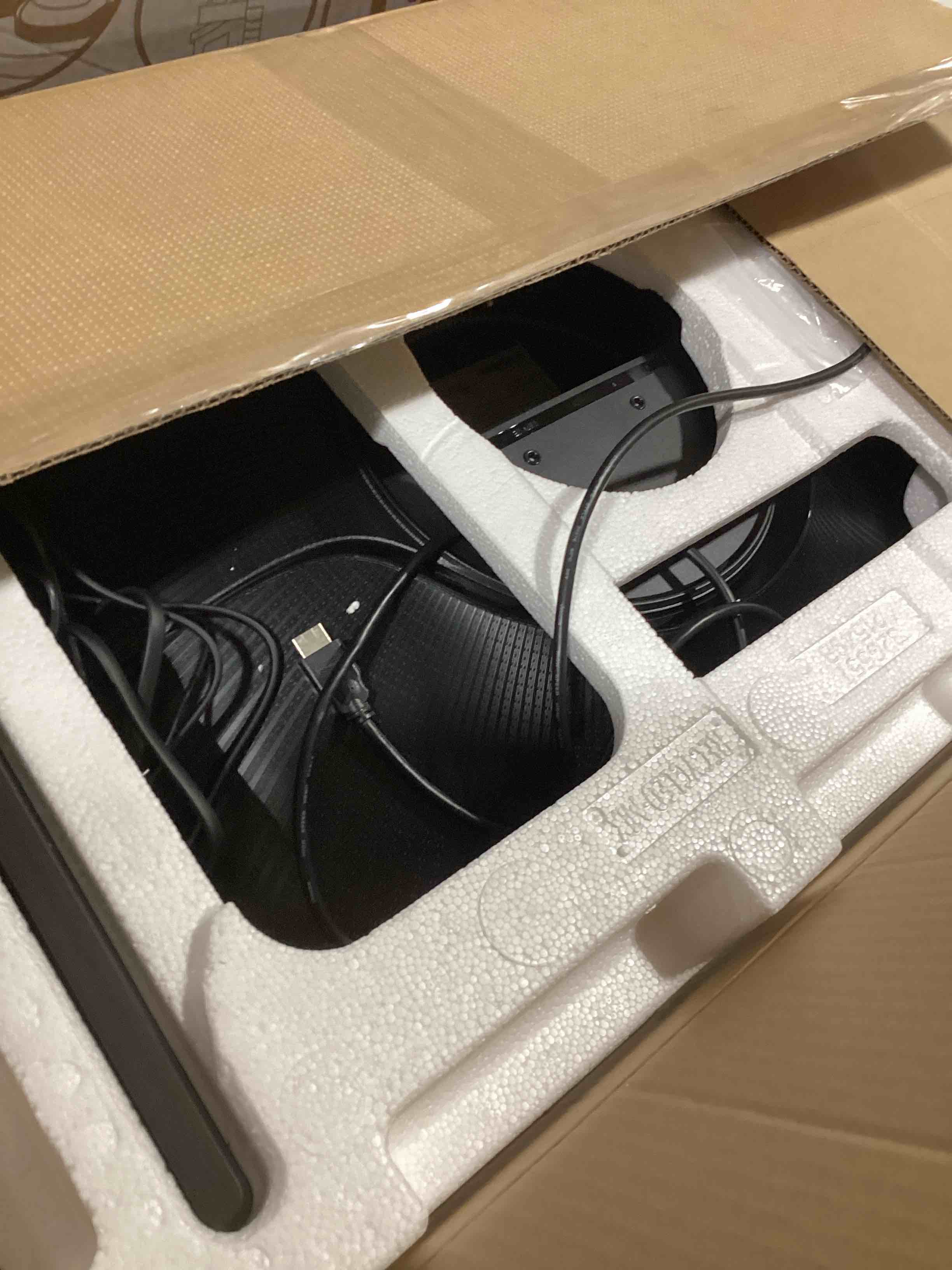 Condition photo showing As Is for SAMSUNG 32" Odyssey G55C Series QHD 1000R Curved Gaming Monitor, 1ms(MPRT), HDR10, 165Hz, AMD Radeon FreeSync, Eye Care, Glare Free, Sharp Resolution LS32CG550ENXZA 32-inch