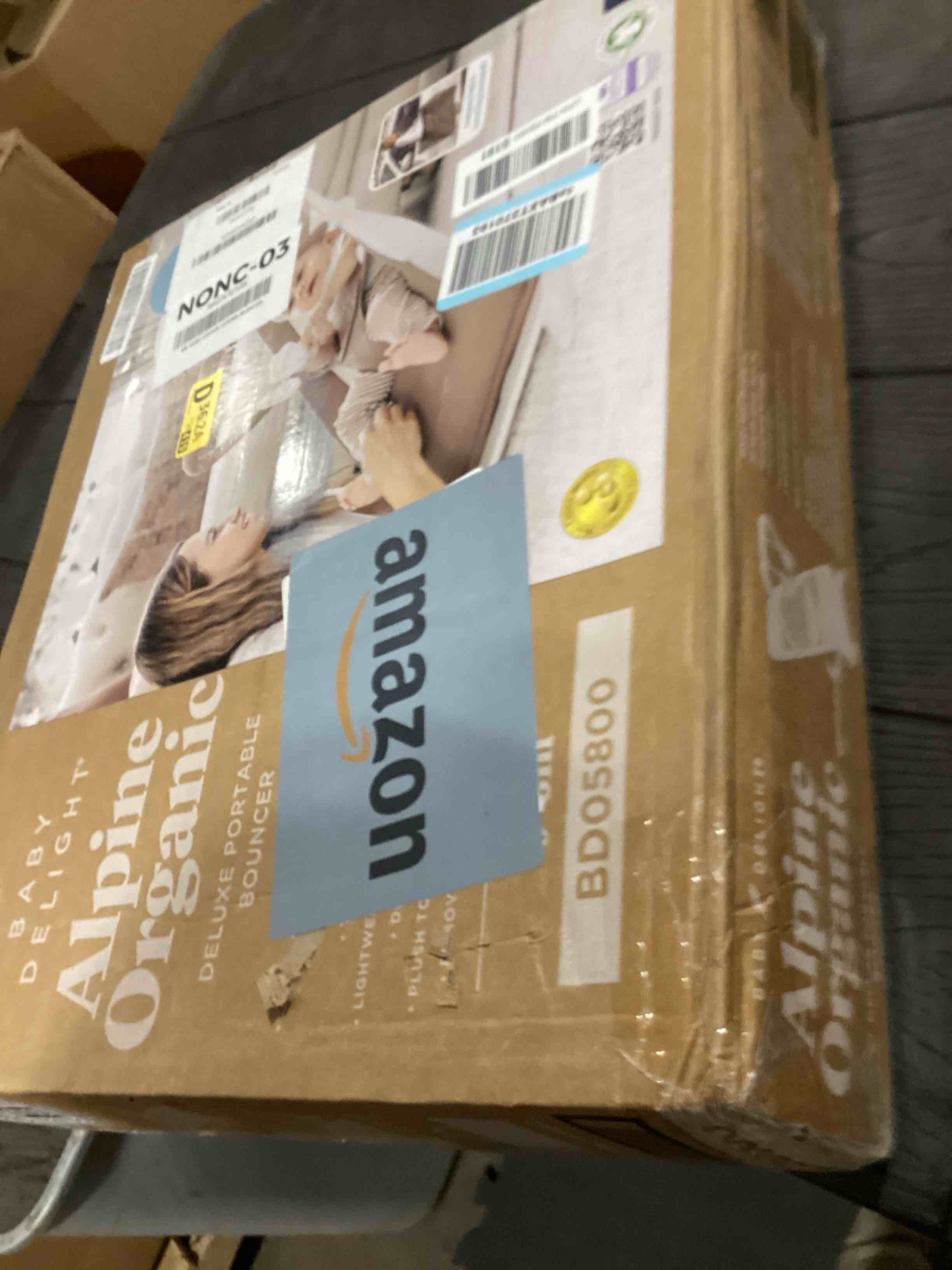 Condition photo showing Good Condition for Baby Delight Alpine Deluxe Portable Baby Bouncer | Infant | 0-6 Months | 100% GOTS Certified Organic Cotton Fabric | Organic Mocha