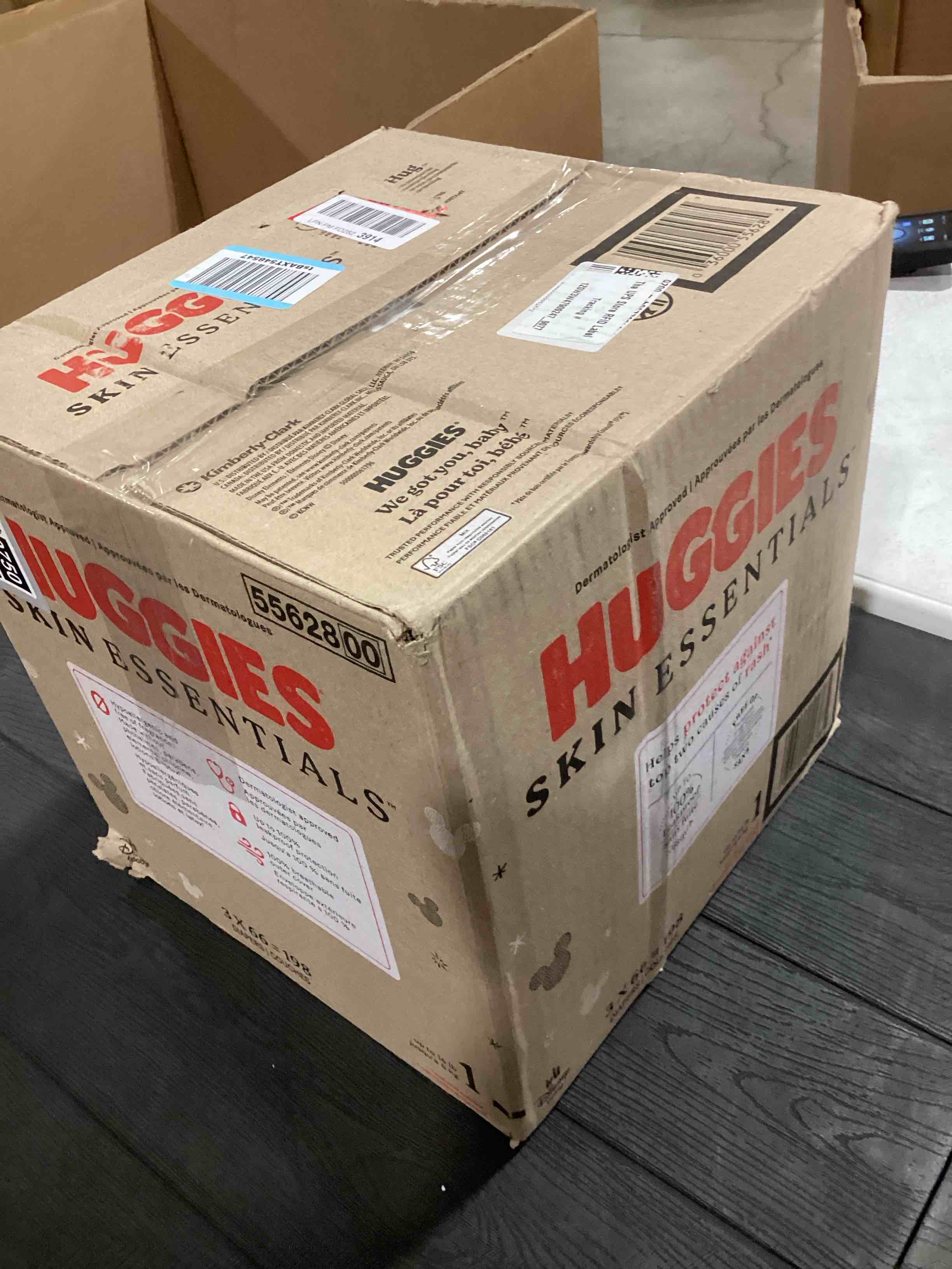 Condition photo showing Good Condition for Huggies Skin Essentials Diapers - Econ+ Pack - Size 1 - 198ct