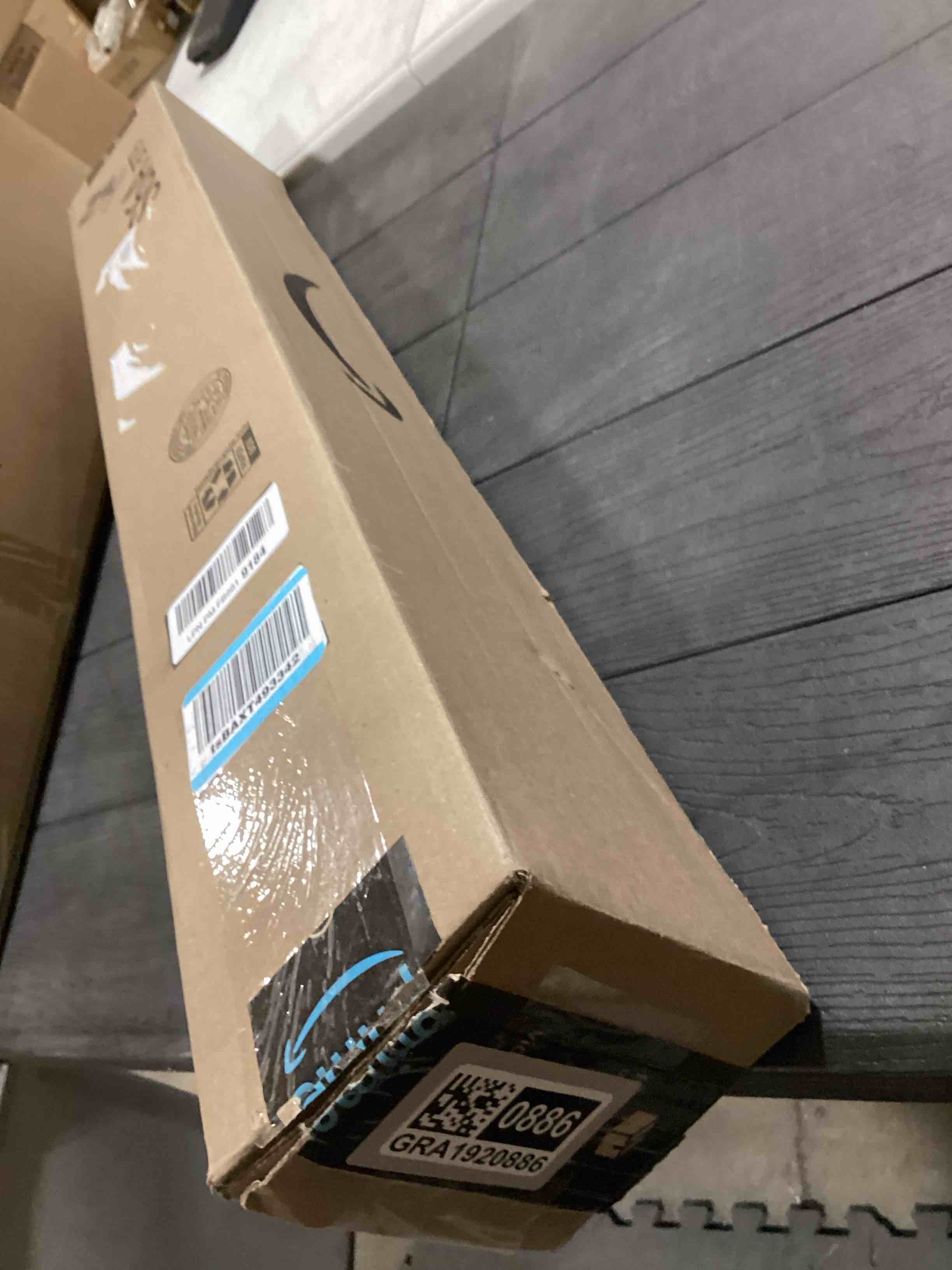Condition photo showing Good Condition for 31"×157" Big Roll Wide Thick Dark Brown Tan Grey Concrete Wallpaper Peel Stick Vinyl Adhesive Waterproof Glossy Taupe Charcoal Gray Concrete Cement Contact Paper for Living Room Bedroom Walls 31" x 157" Dark Brown Grey