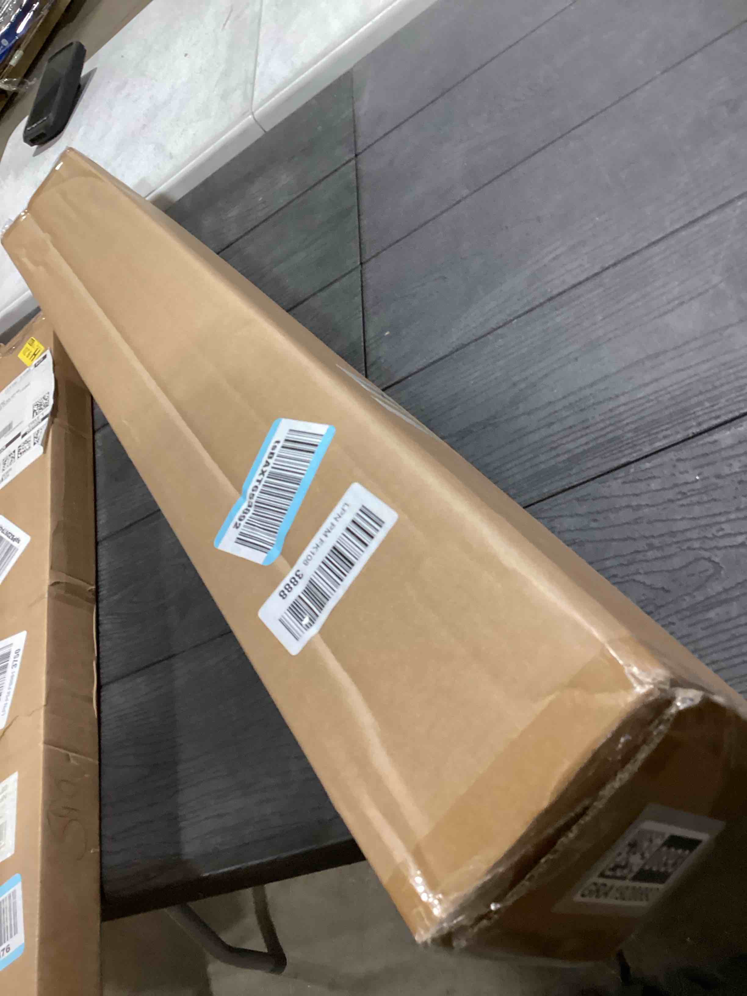 Condition photo showing Good Condition for LazBlinds Cordless Bamboo Roman Shades, Privacy Blinds for Interior Windows, Room Darkening Roll Up Bamboo Blinds for Home & Patio, 31.5" W x 64" H, Highfield Teak Pricacy - Highfield Teak 31 1/2" W x 64" H