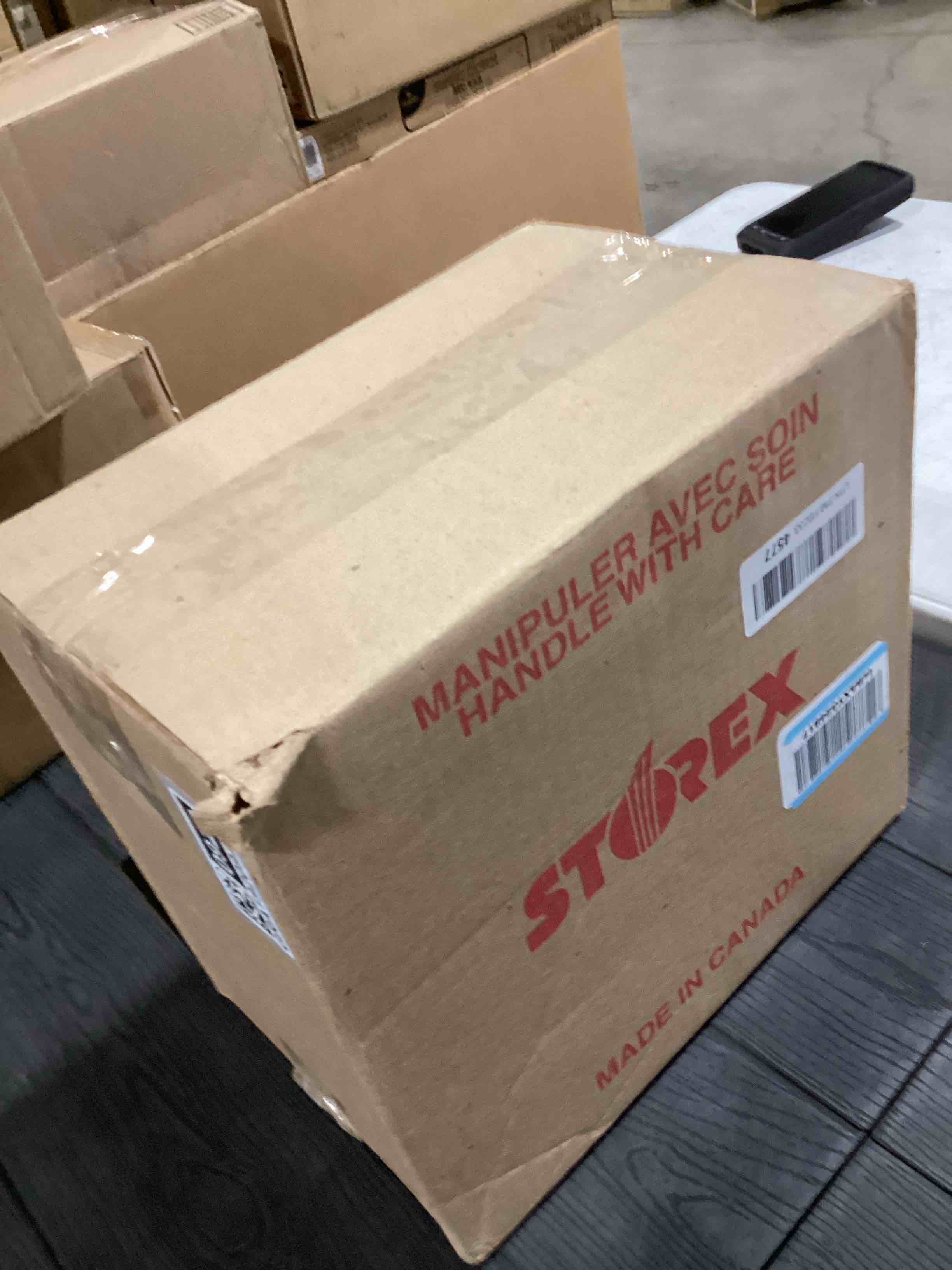 Condition photo showing Good Condition for Storex Small Cubby Bins – Plastic Storage Containers for Classroom with Non-Snap Lid, 12.2 x 7.8 x 5.1 inches, Black, 5-Pack (62463U05C)