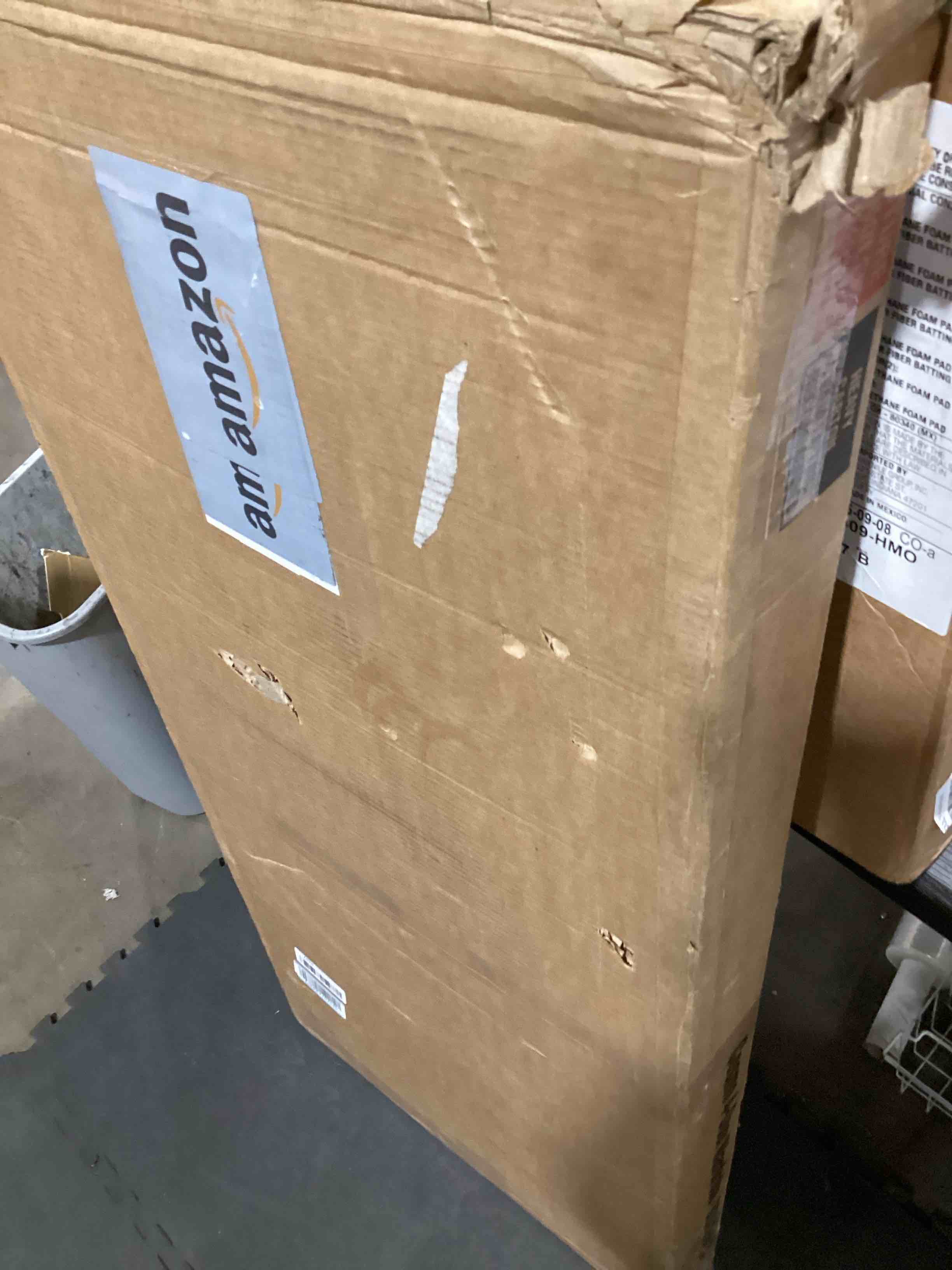 Condition photo showing As Is for Palace Imports  Inc. 100% Solid Wood Cosmo 4-Door Wardrobe with Solid Wood or Mirrored Doors White