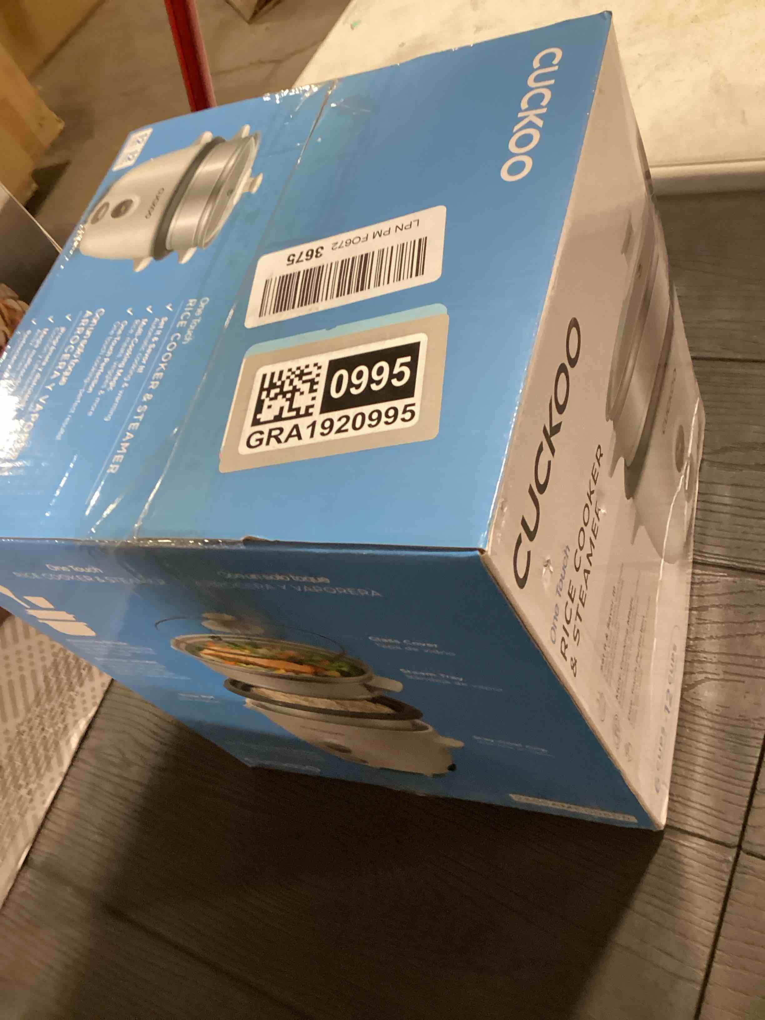 Condition photo showing Good Condition for CUCKOO One Touch Rice Cooker 12-Cup Cooked, Small Rice Cooker & Warmer with Steamer Tray, Versatile Grain Cooker, Soup Maker, Auto Keep Warm, 6-Cup Uncooked, White (CR-0601C)