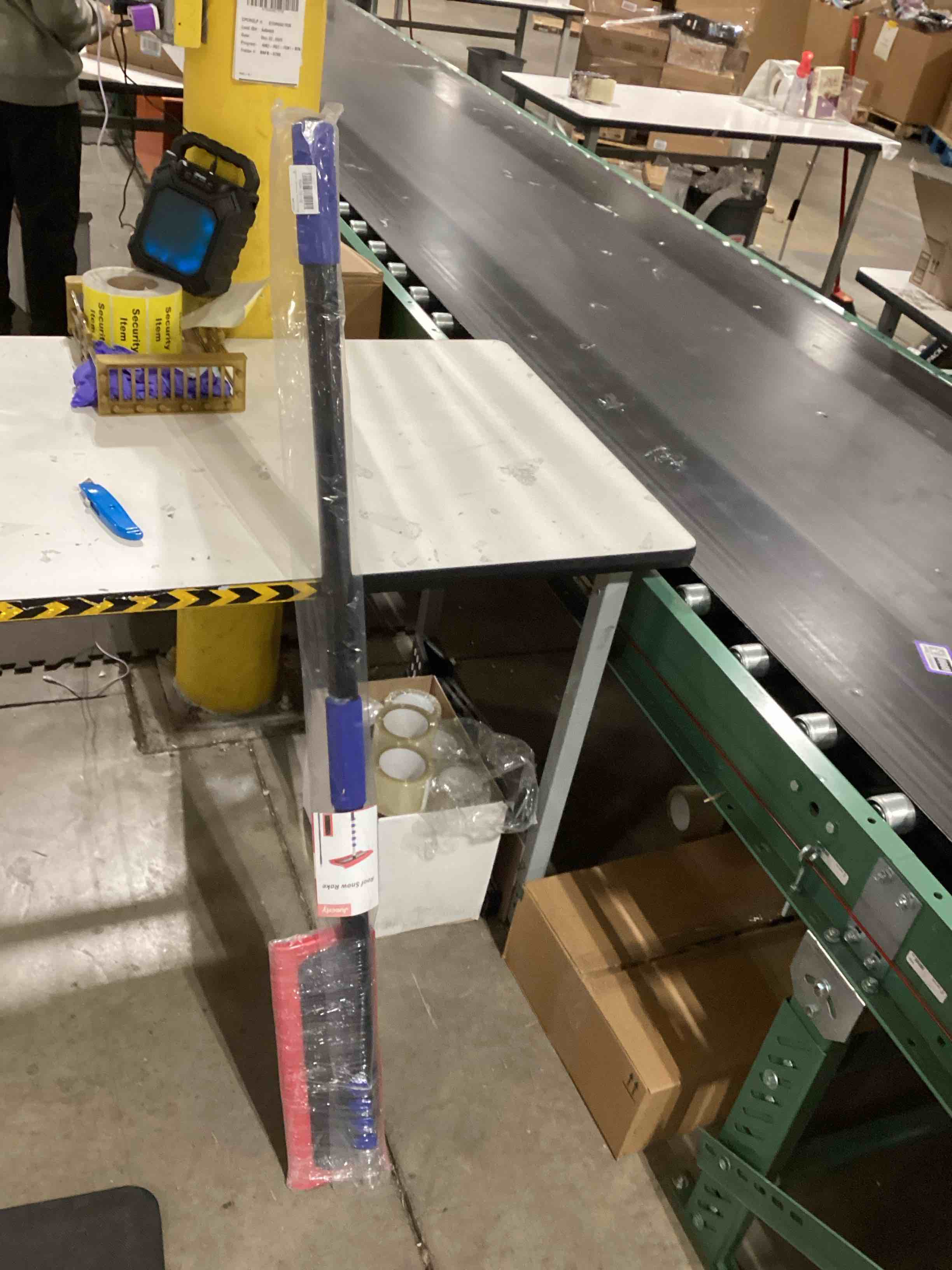 Condition photo showing As Is for Roof Rakes for Snow Removal, 20FT Telescoping Snow Rake for House Roof, Solar Panels, Cars & RV, Snow Broom Push/Pull, Heavy Duty Aluminum Ice Scraper, No-Scratch Foam Blade, Roof Shovel Tool