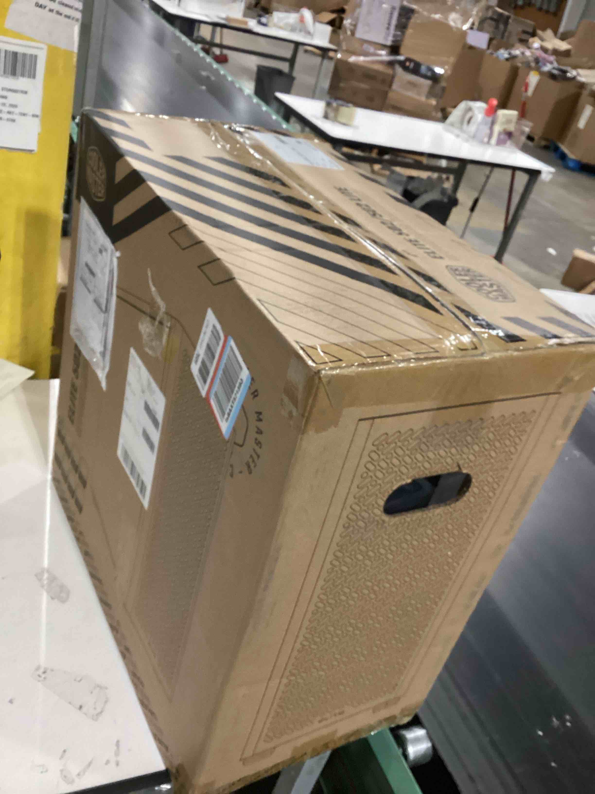 Condition photo showing New/Like New for Cooler Master Elite 502 Lite ATX High Airflow Minimalist PC Case, 410mm GPU Max, Compatible RTX 5090|RX 7090 XT, 360mm AIO Max, Type C, Tempered Glass, 120mm Fan, Intakes Grill