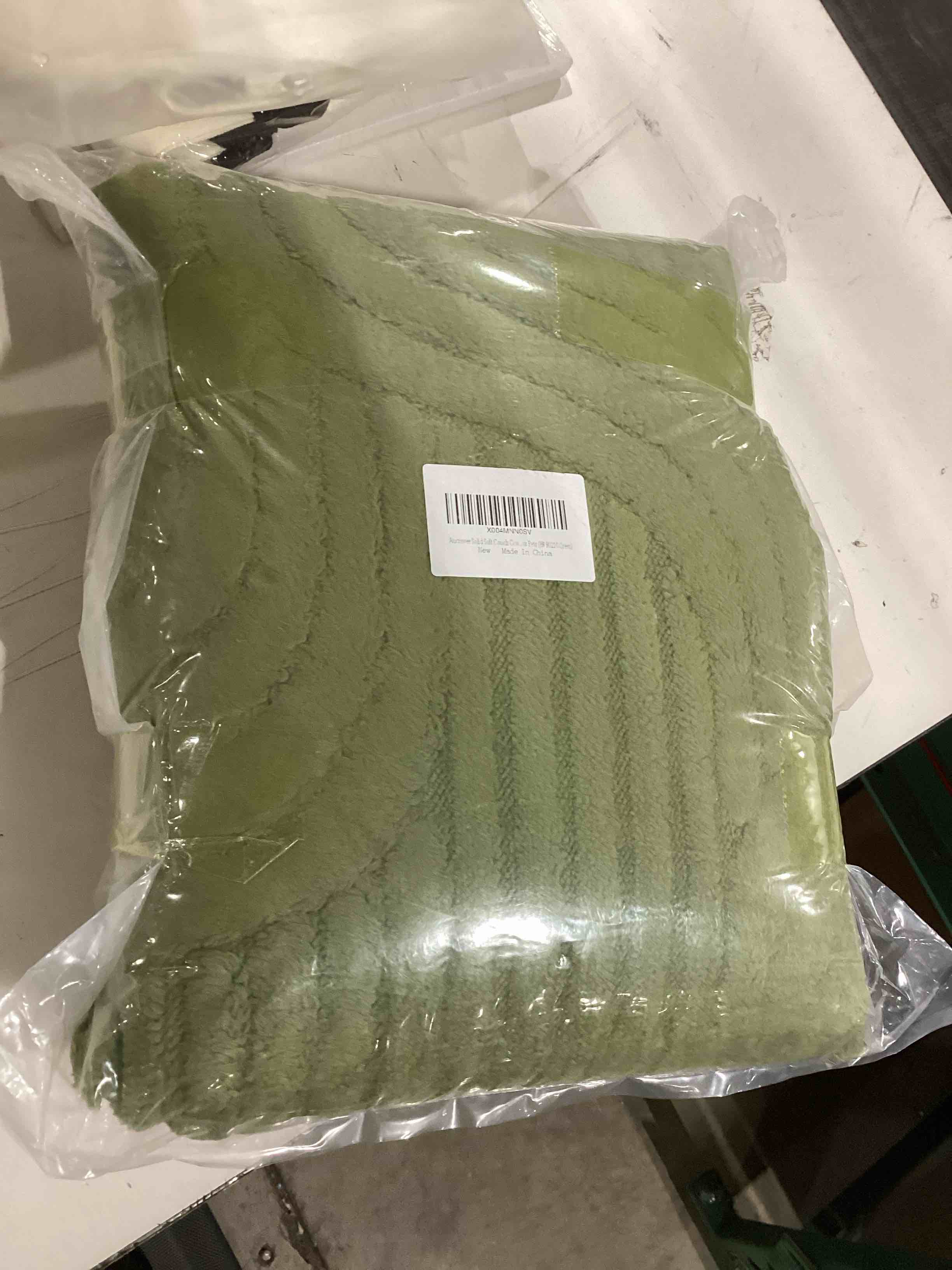 Condition photo showing As Is for Solid Soft Couch Cover Washable, Non Slip Plush Sectional Sofa Covers for 3 Cushion Couch Sofa L Sharped Sofa Slipcover, Furniture Protector for Pets (1 PCS 36"x82" Light Grey) 1pc/36"x82"/Seat Cover Light Grey