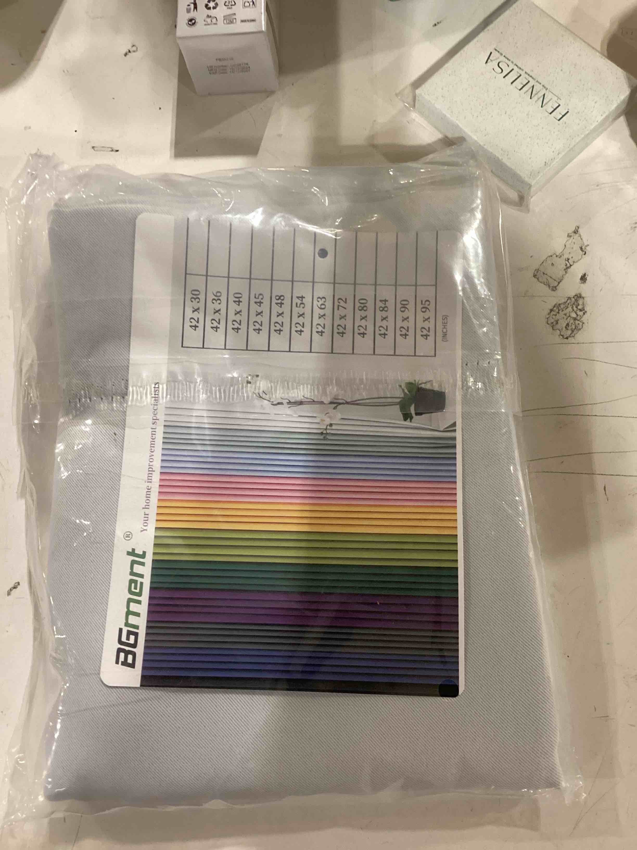 Condition photo showing As Is for BGment Room Darkening Curtain 63 Inch Length for Bedroom, Sun Blocking Thermal Insulation Window Curtain Drape for Living Room, 1 Panel, Greyish White, 42 Inch Wide 42"W x 63"L (Pack of 1) Greyish White