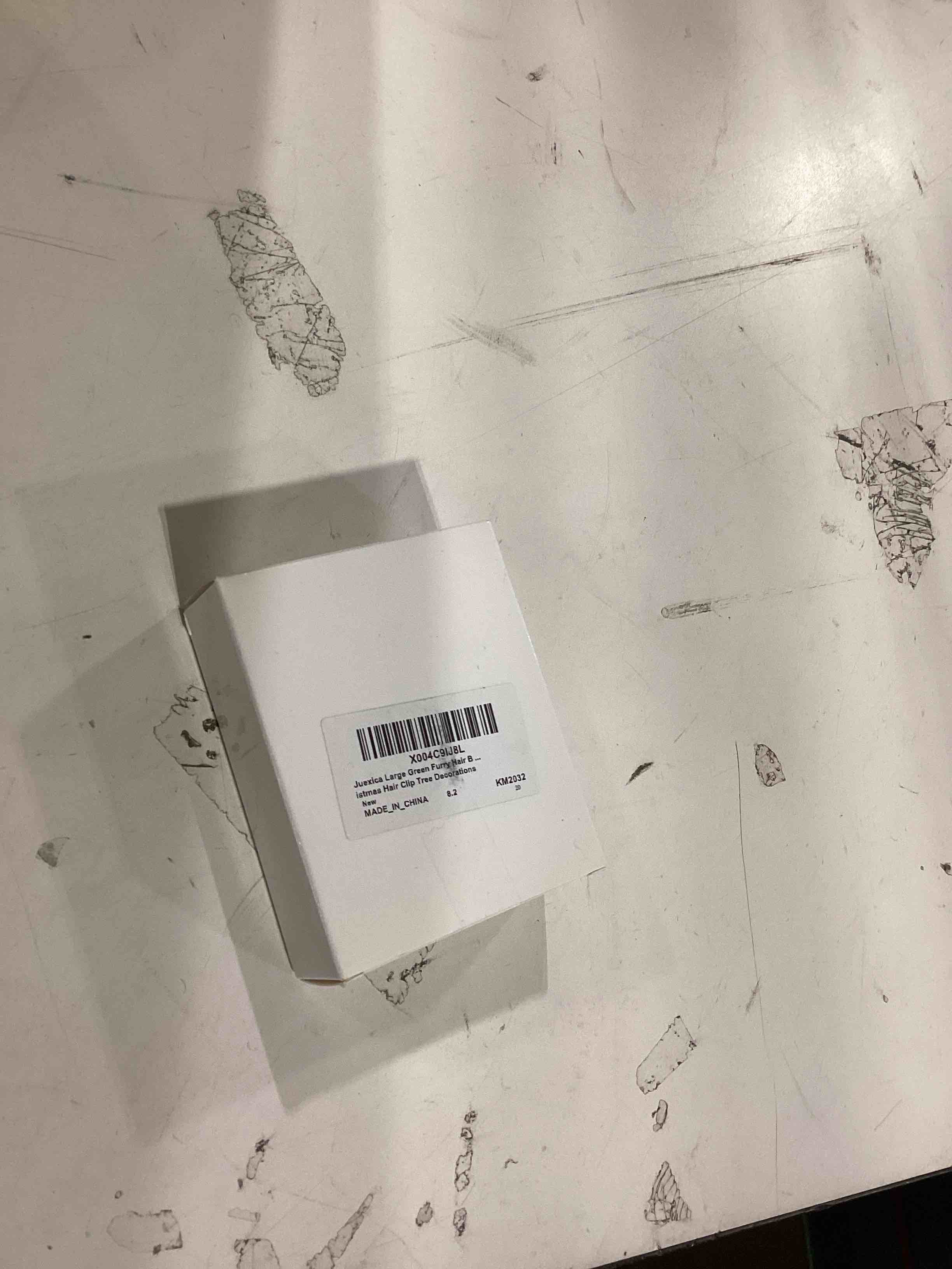 Condition photo showing As Is for Juexica Large Green Furry Hair Bow with Red Heart Girls Women Costume Accessories Christmas Hair Clip Tree Decorations