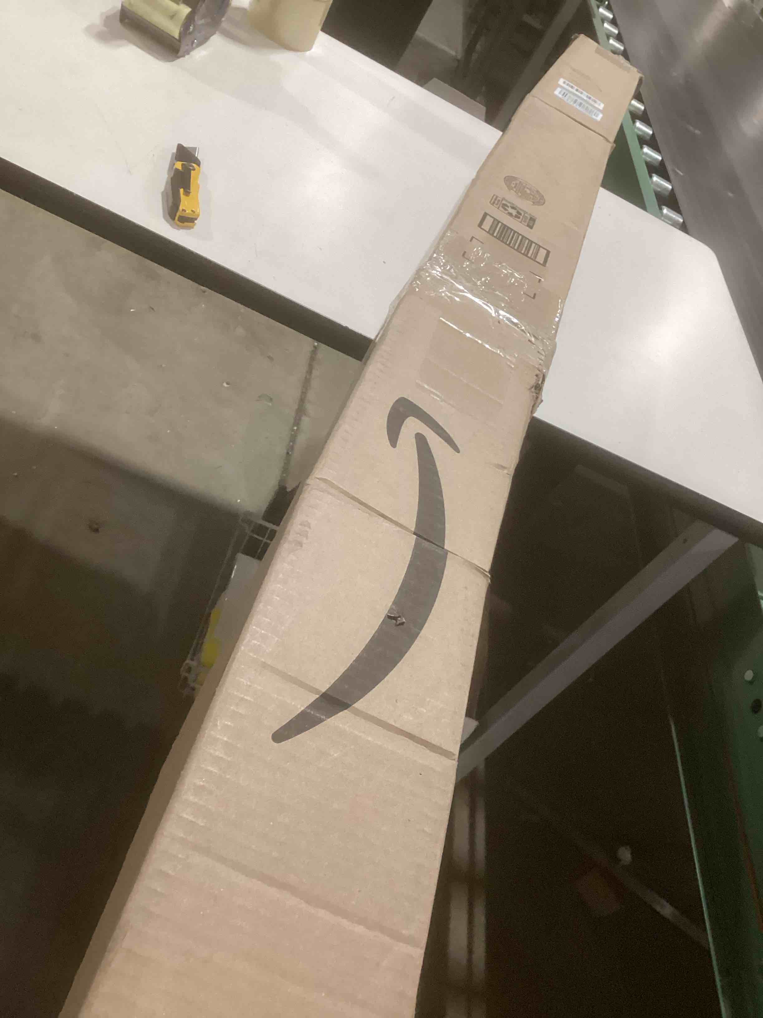 Condition photo showing As Is for AOSKY Cordless Zebra Blinds for Windows Pull Down Roller Window Shades Dual Layer Light Filtering Privacy for Day and Night, Free-Stop Door Shades for Home Easy to Install (65" W X 72" H, White) 65"W x 72"H White