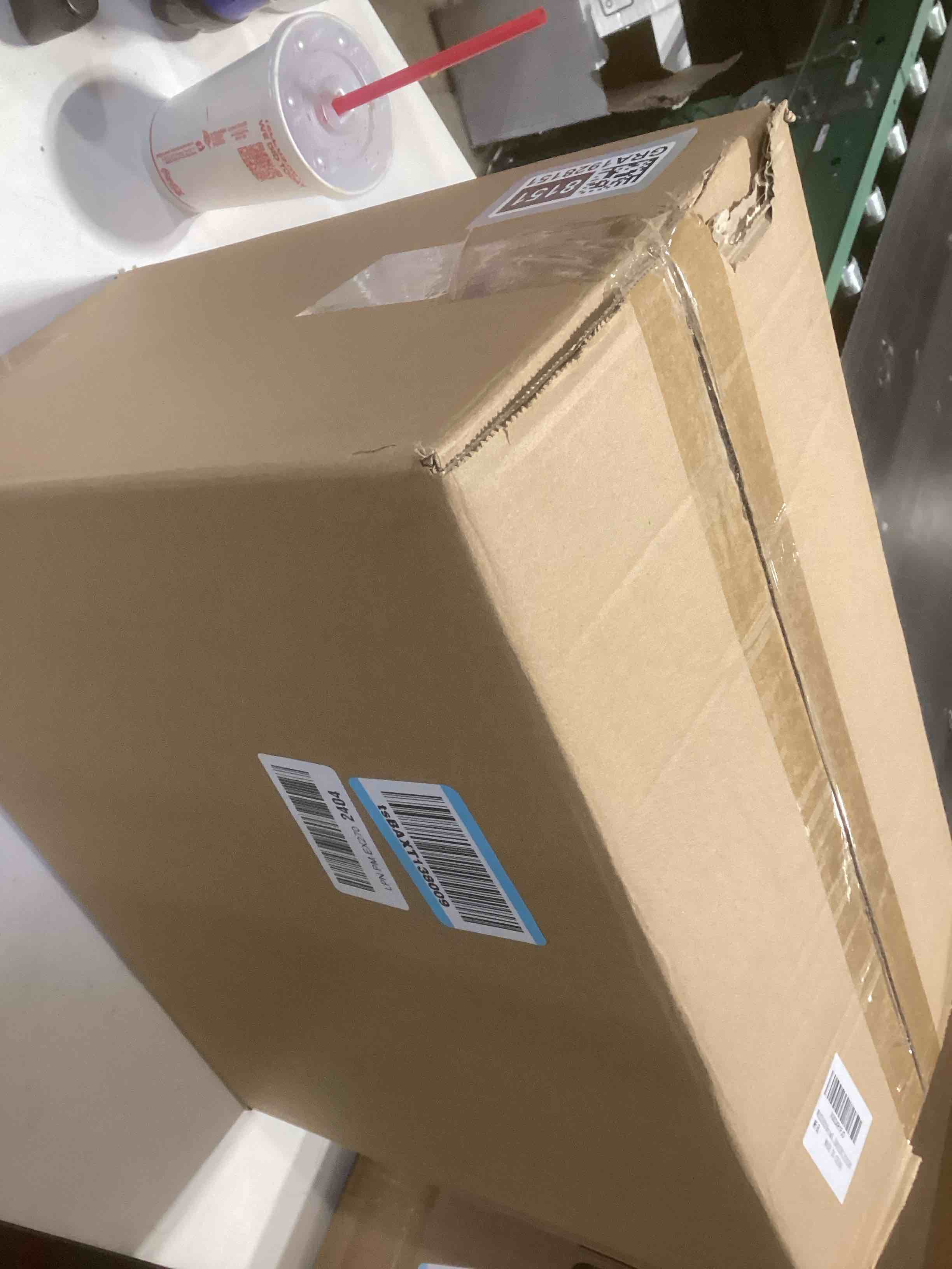 Condition photo showing As Is for WR32X10524 Bottom Drawer, AP3855806 Meat Pan Assembly, Compatible with GE Refrigerators, Replacement Models: 1169961, EAP1021907, PS1021907