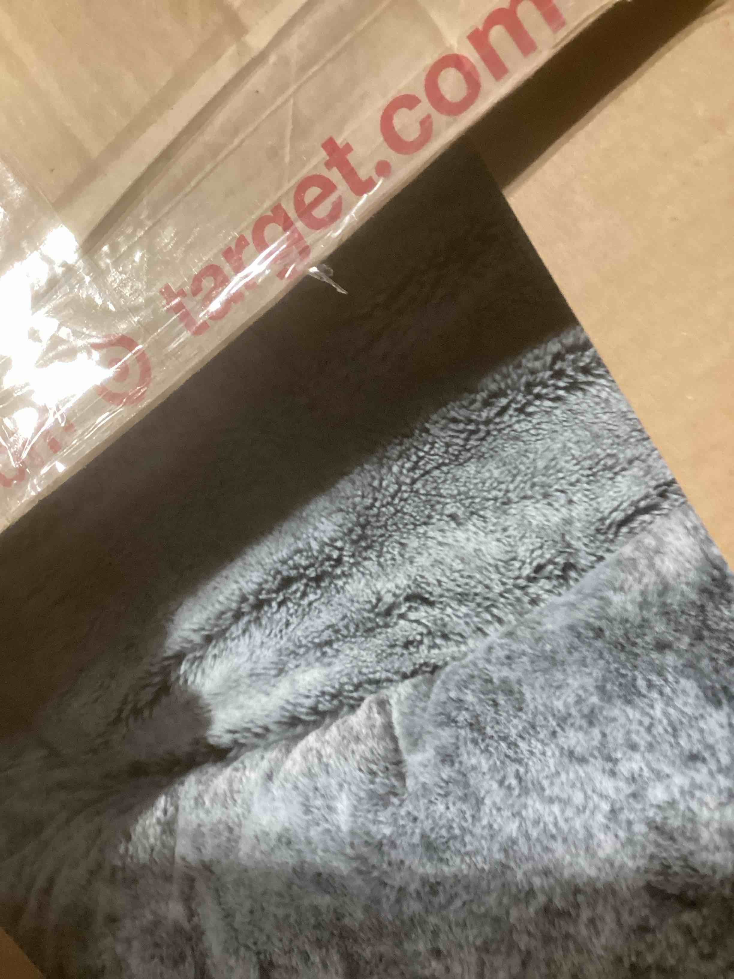 Condition photo showing Good Condition for Best Friends by Sheri SnuggleSoft Faux Fur Calming Donut Bed for Dogs, Gray, Medium, 30x30 Medium Rabbit Faux Fur Grey