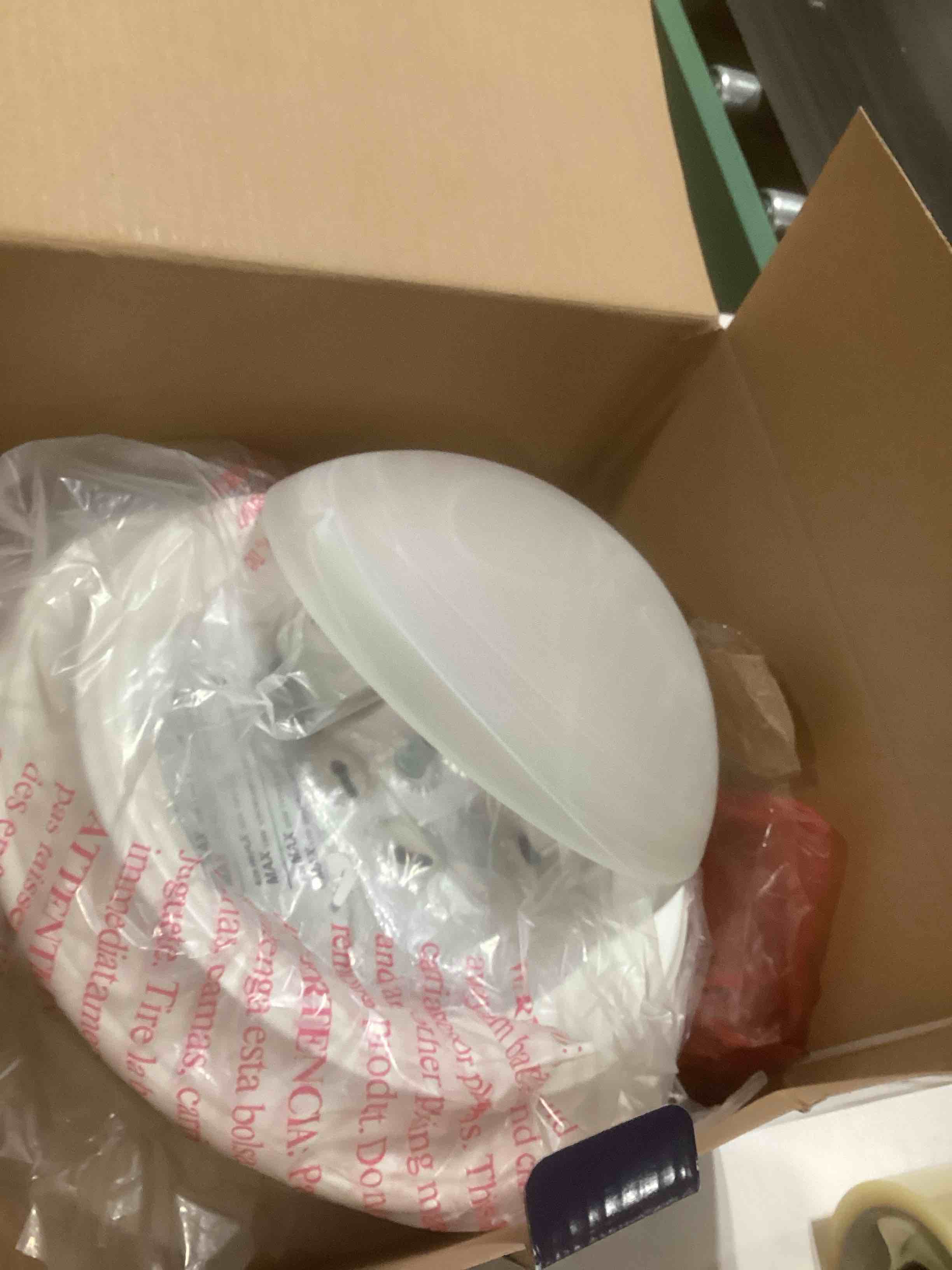 Condition photo showing Good Condition for INCOMPLETE…Project Source 2-Pack 13-in White Traditional Flush Mount Light