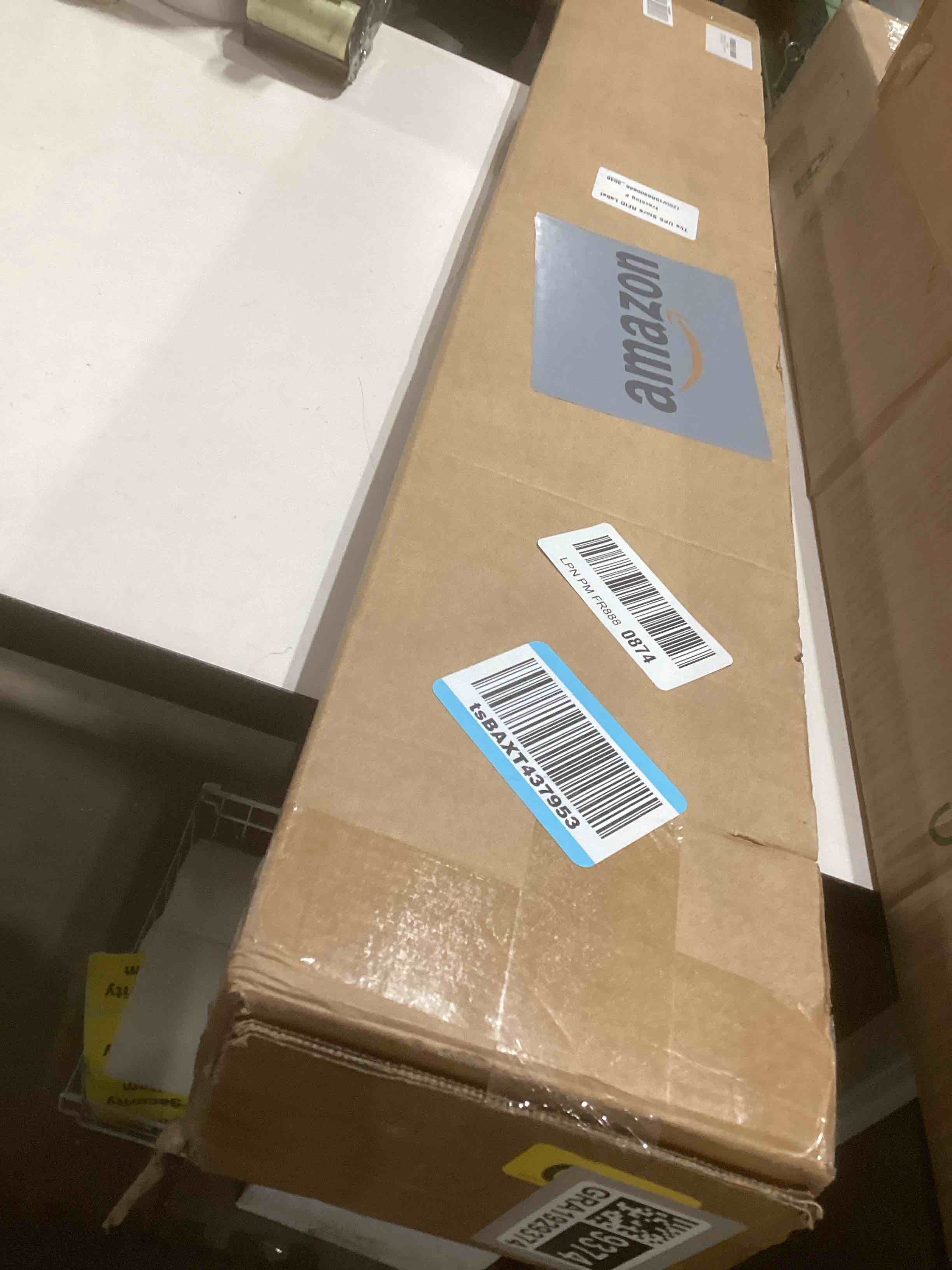 Condition photo showing Good Condition for Curtain Track, Ceiling Curtain Track for Room Divider, Ceiling Mount Rail Set with Roller Hooks, White, 12ft - 18ft white 12ft - 18ft