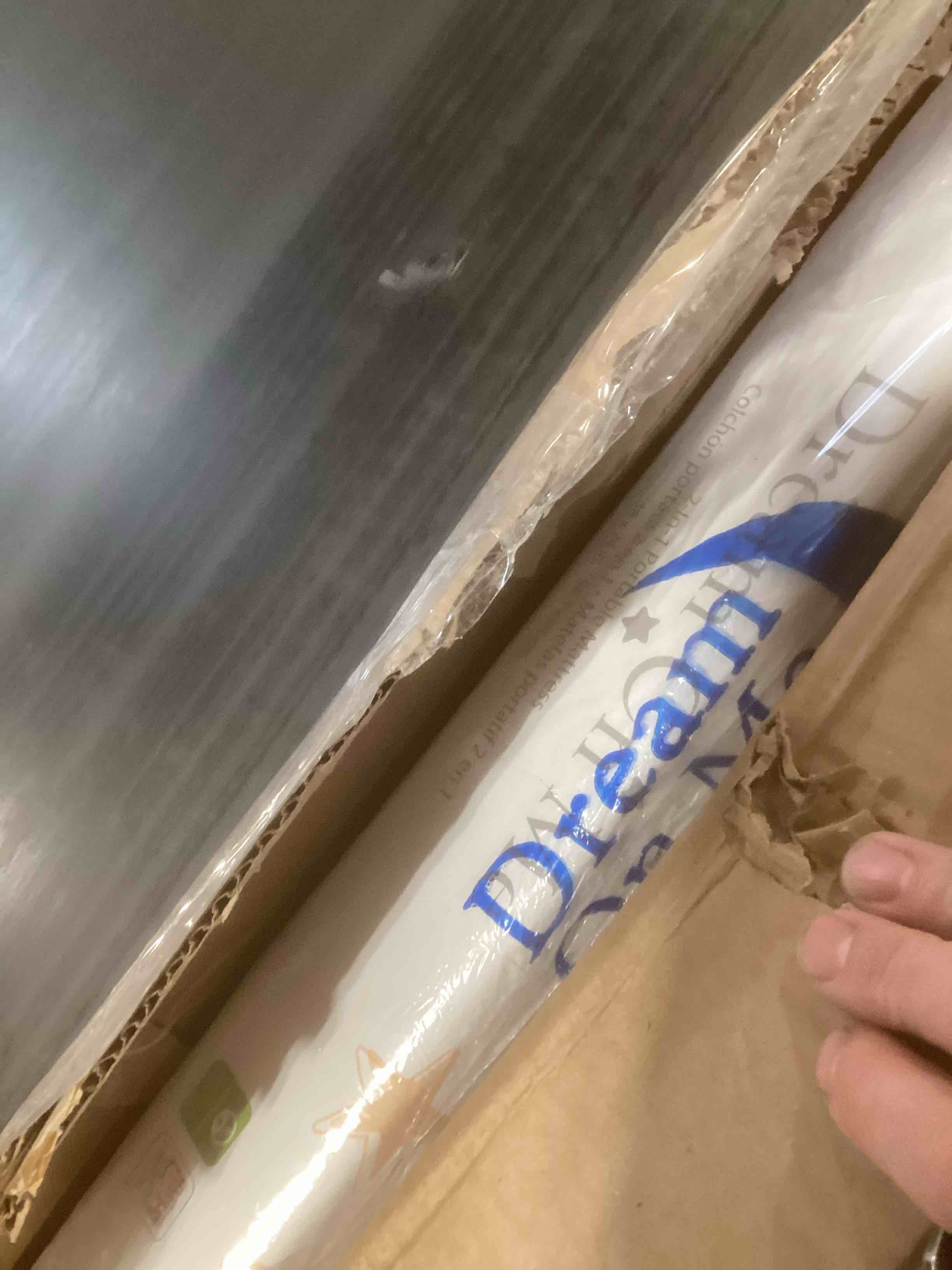 Condition photo showing Good Condition for Dream On Me Holly 3” Mini/Portable Crib Mattress, Greenguard Gold & BSA Certified, Fits Portable & Mini Cribs, Lightweight Fiber Core, Waterproof Vinyl Cover (38"x24"x3")