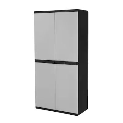  project source premium one 35-in w x 71.7-in h x 18.5-in d freestanding plastic garage cabinet in