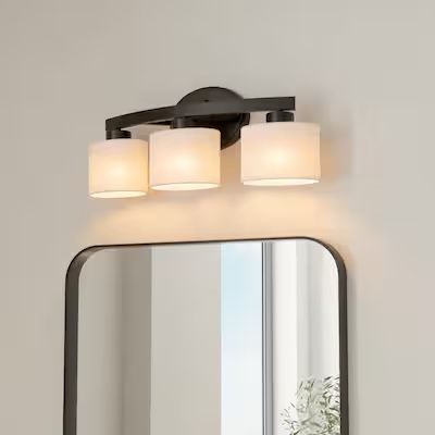  allen + roth merington 21.5-in 3 light matte black transitional bathroom vanity light