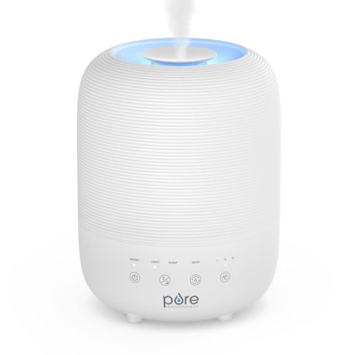 pure enrichment hume sense cool mist medium room tabletop humidifier - white