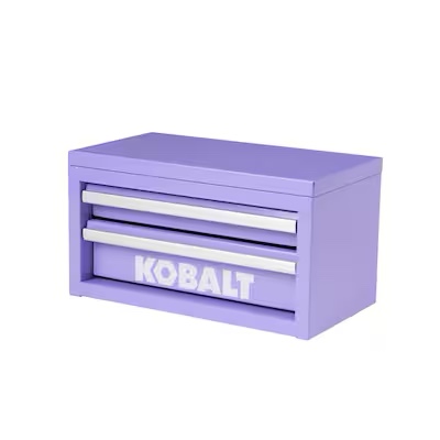 kobalt portable tool boxes 10.83-in w x 5.91-in h x 5.91-in d 2 -drawer lavender steel tool box