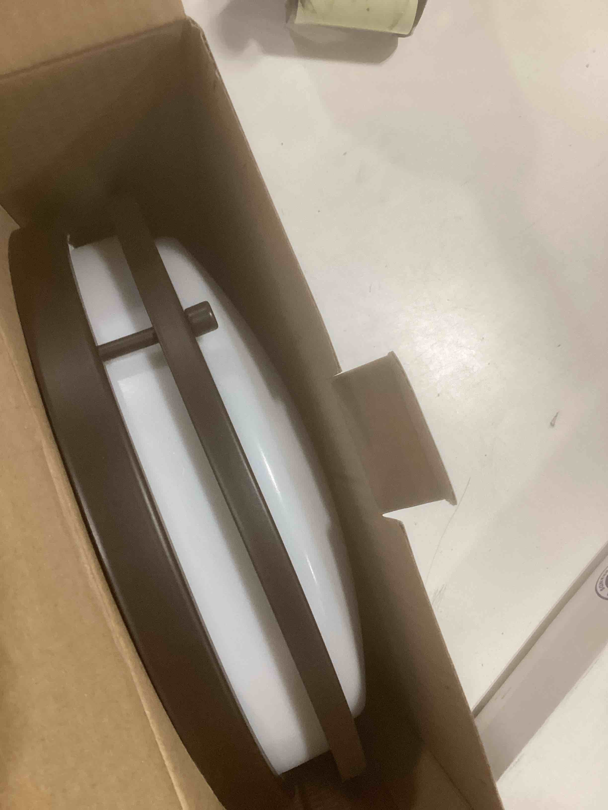 Project Source 11-in Matte Bronze Indoor 1 -Light LED Flush Mount Light Plastic Shade