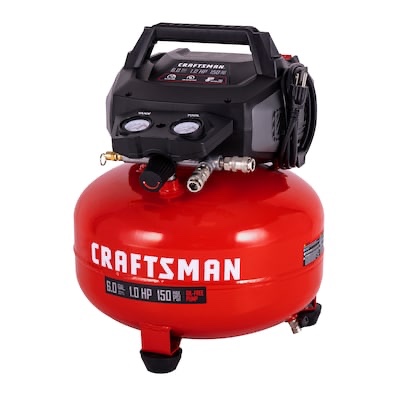 craftsman 6-gallon portable electric 150 psi pancake air compressor