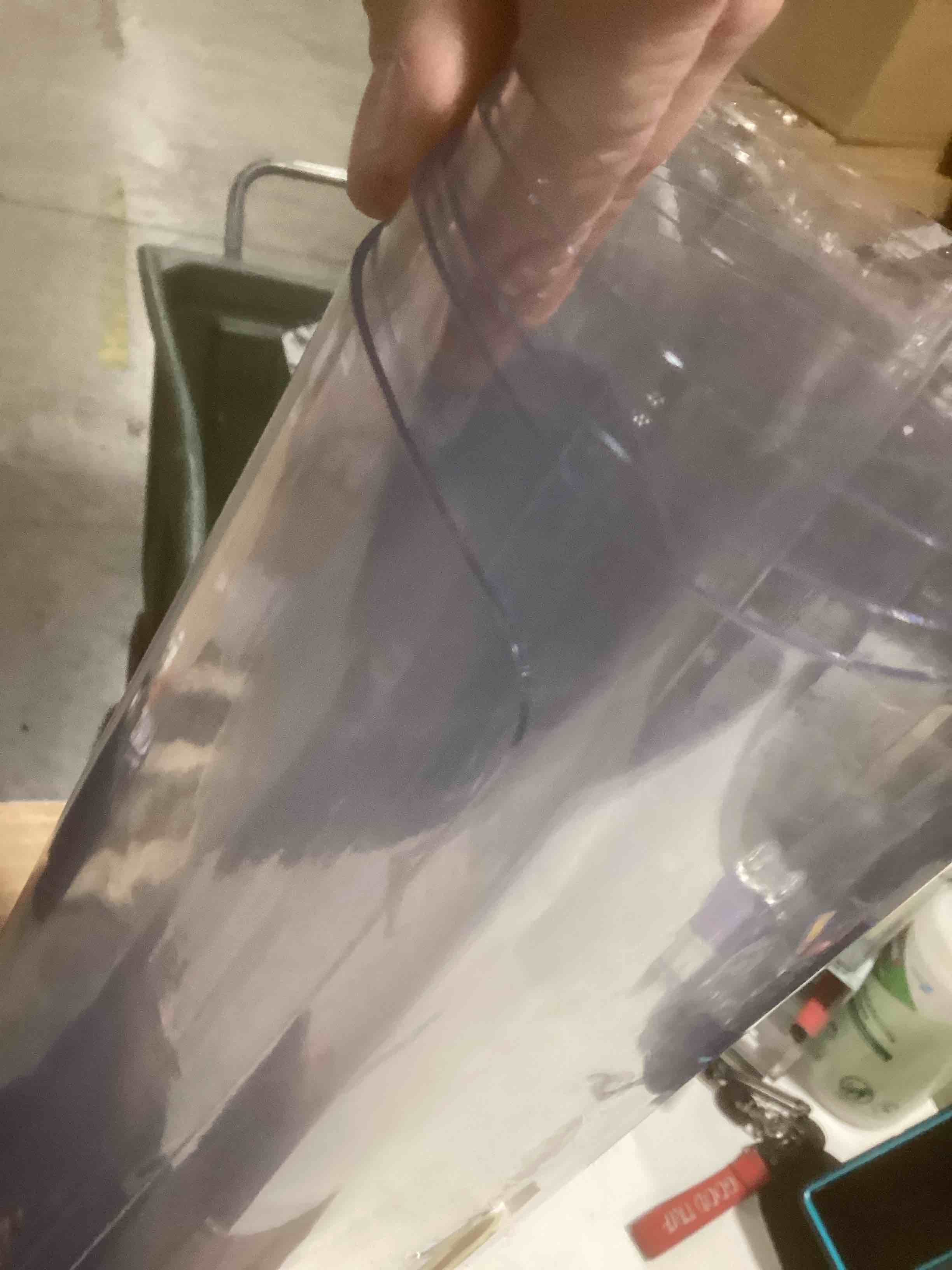 Condition photo showing Good Condition for 30x66 Inch Transparent Protector Mat for Desk Clear PVC Table Protector Table Cover Protector Clear Table Pad Waterpfoof Plastic Desk Protector for Dining Table Coffee Table Writing Desk Meeting Table Clear Rectangle 30"x66"